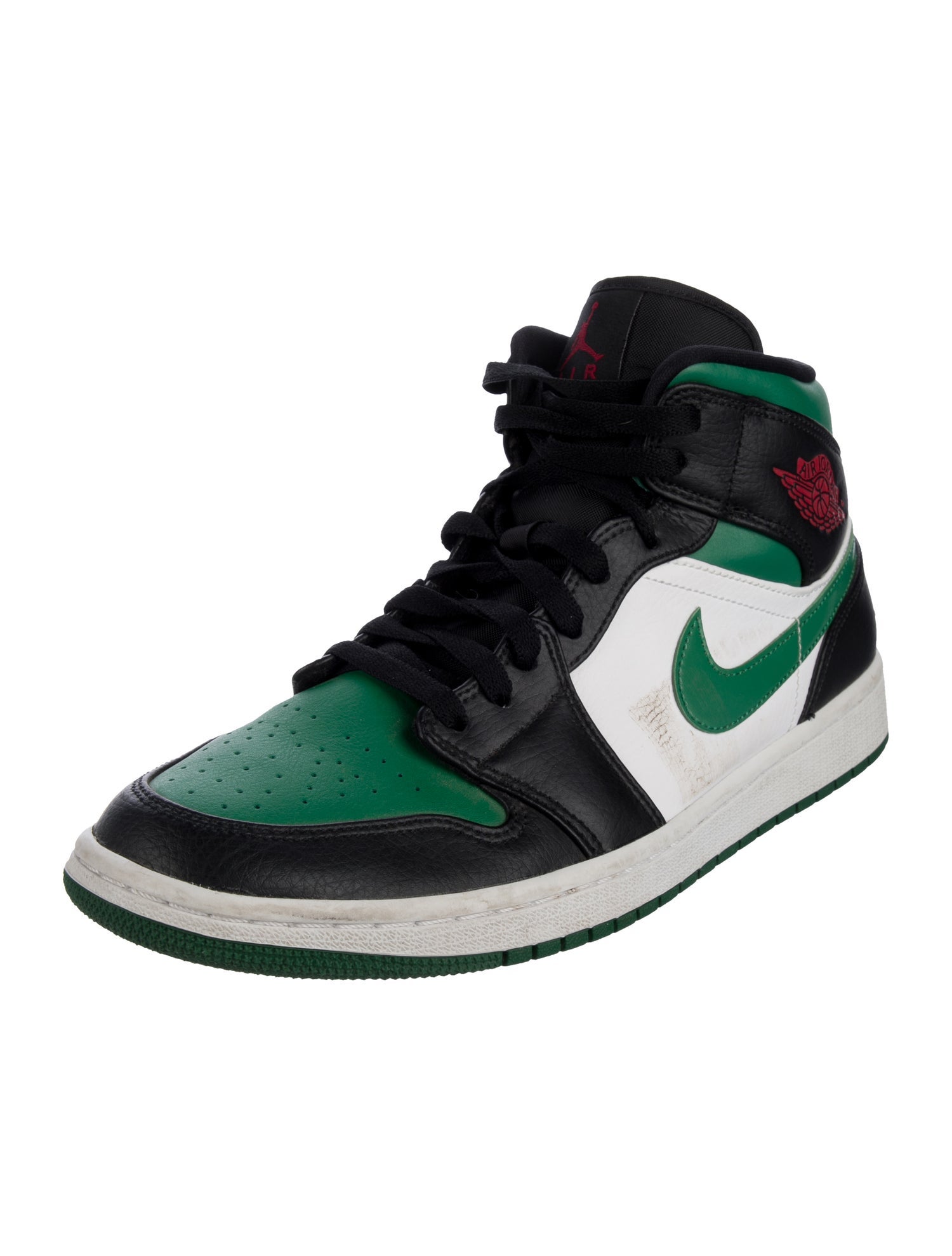 Jordan Leather Colorblock Pattern Sneakers