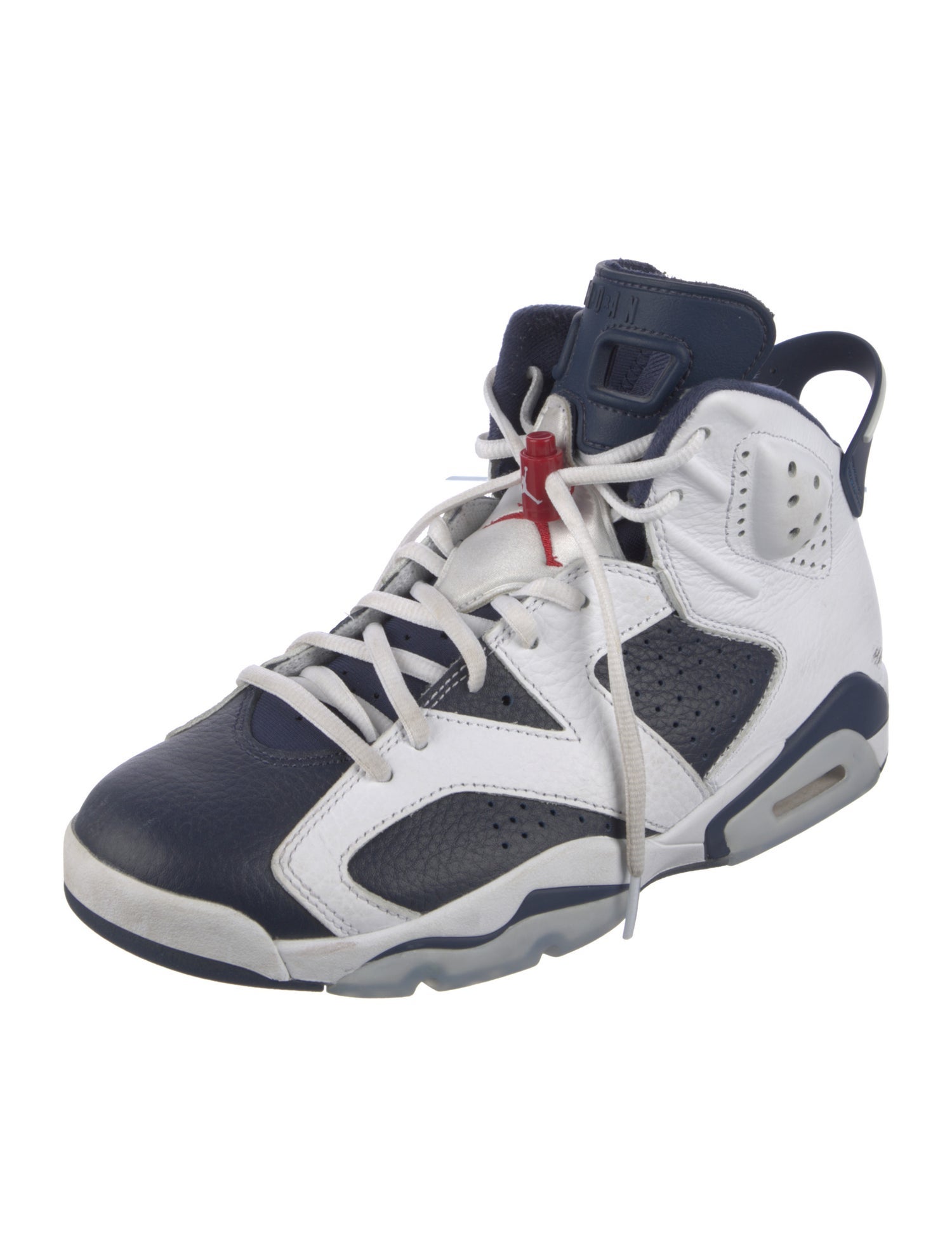 Jordan Leather Colorblock Pattern Athletic Sneakers