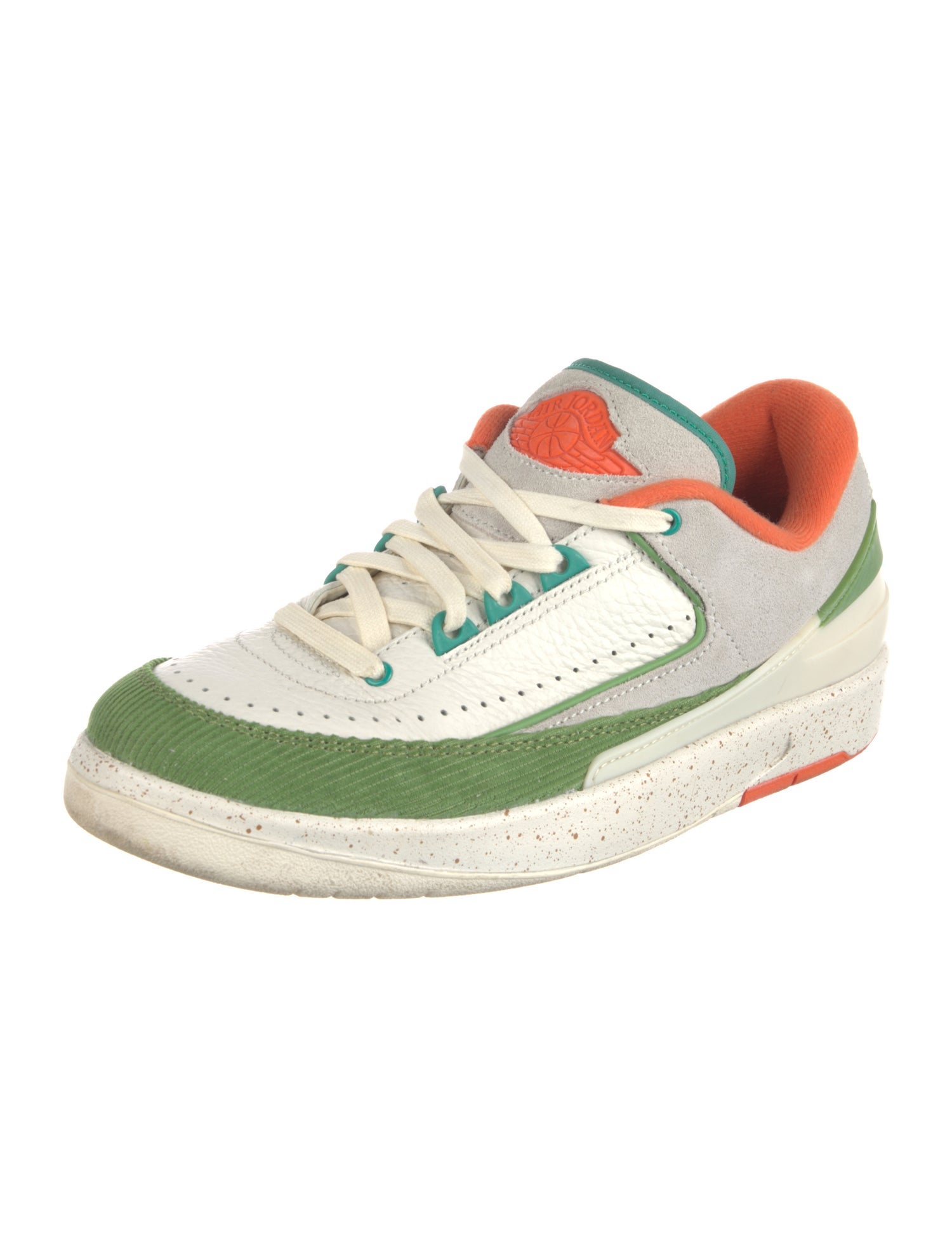 Jordan Leather Colorblock Pattern Athletic Sneakers