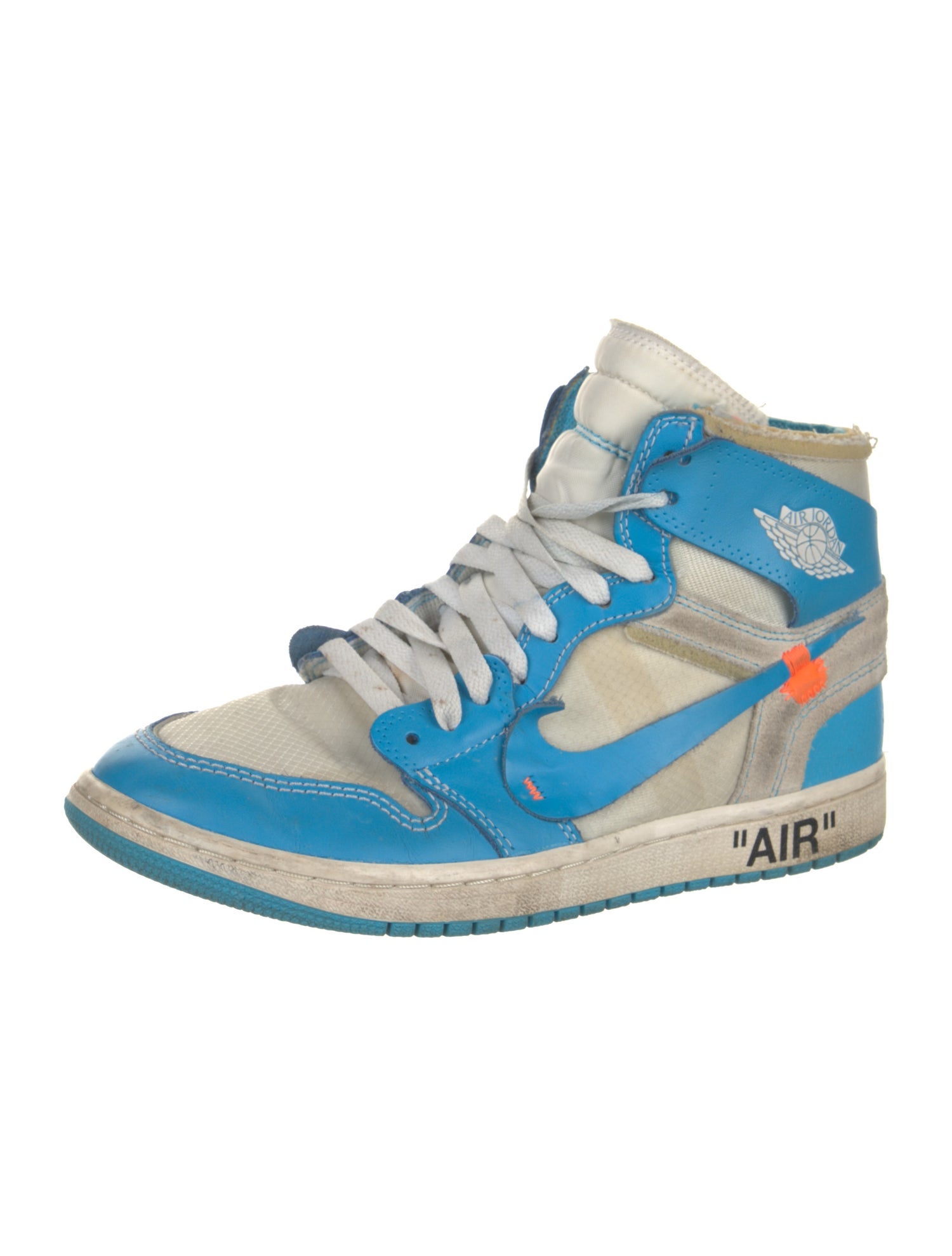 Off-White x Jordan 1 Retro High 'University Blue' Athletic Sneakers