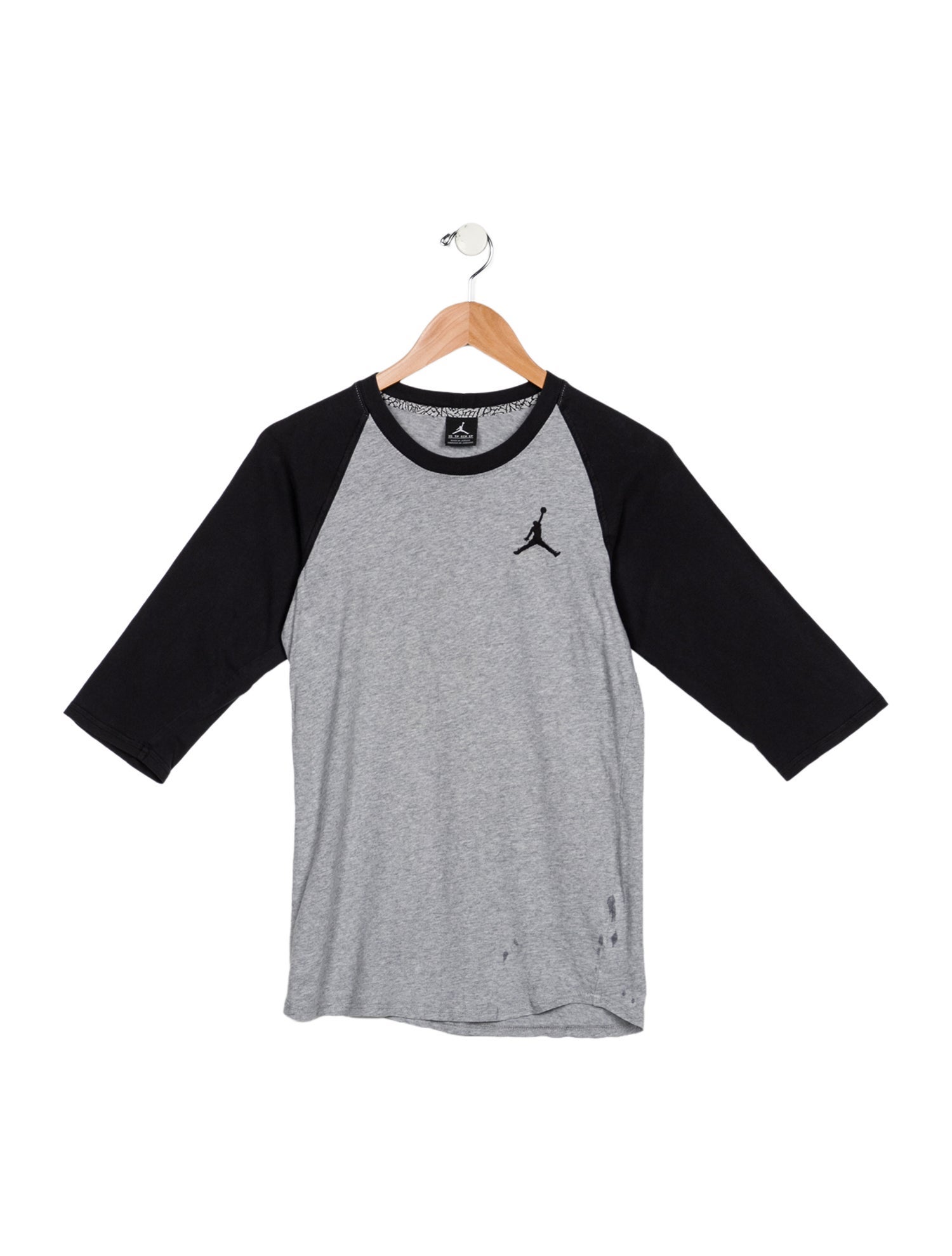 Jordan kids boys' grey long sleeve t-shirt