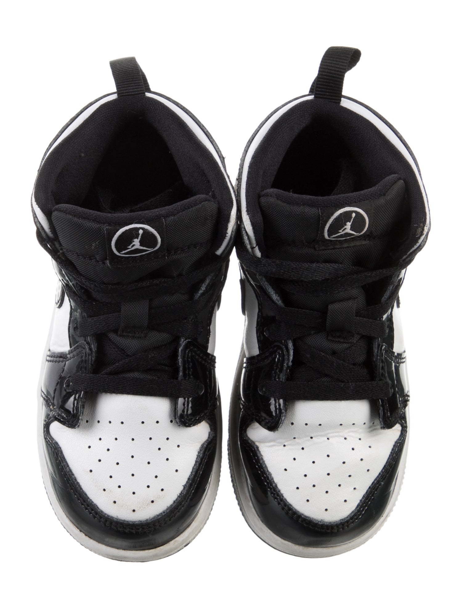 Jordan kids boys' black and white sneakers