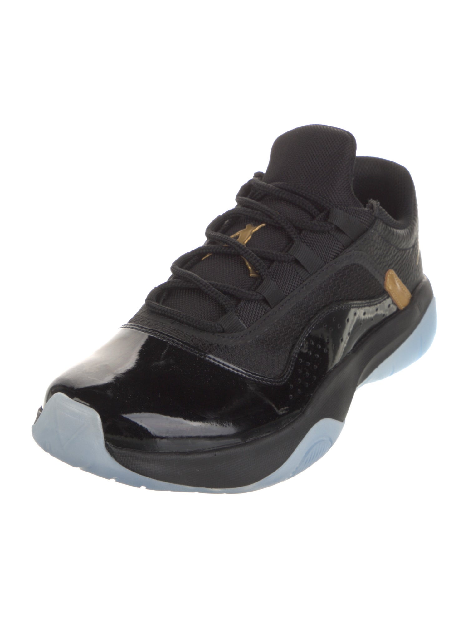 Jordan Patent Leather Mesh Accents Athletic Sneakers