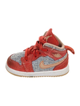 Jordan Kids' 1 Mid SE 'Denim Red' (TD) Sneakers