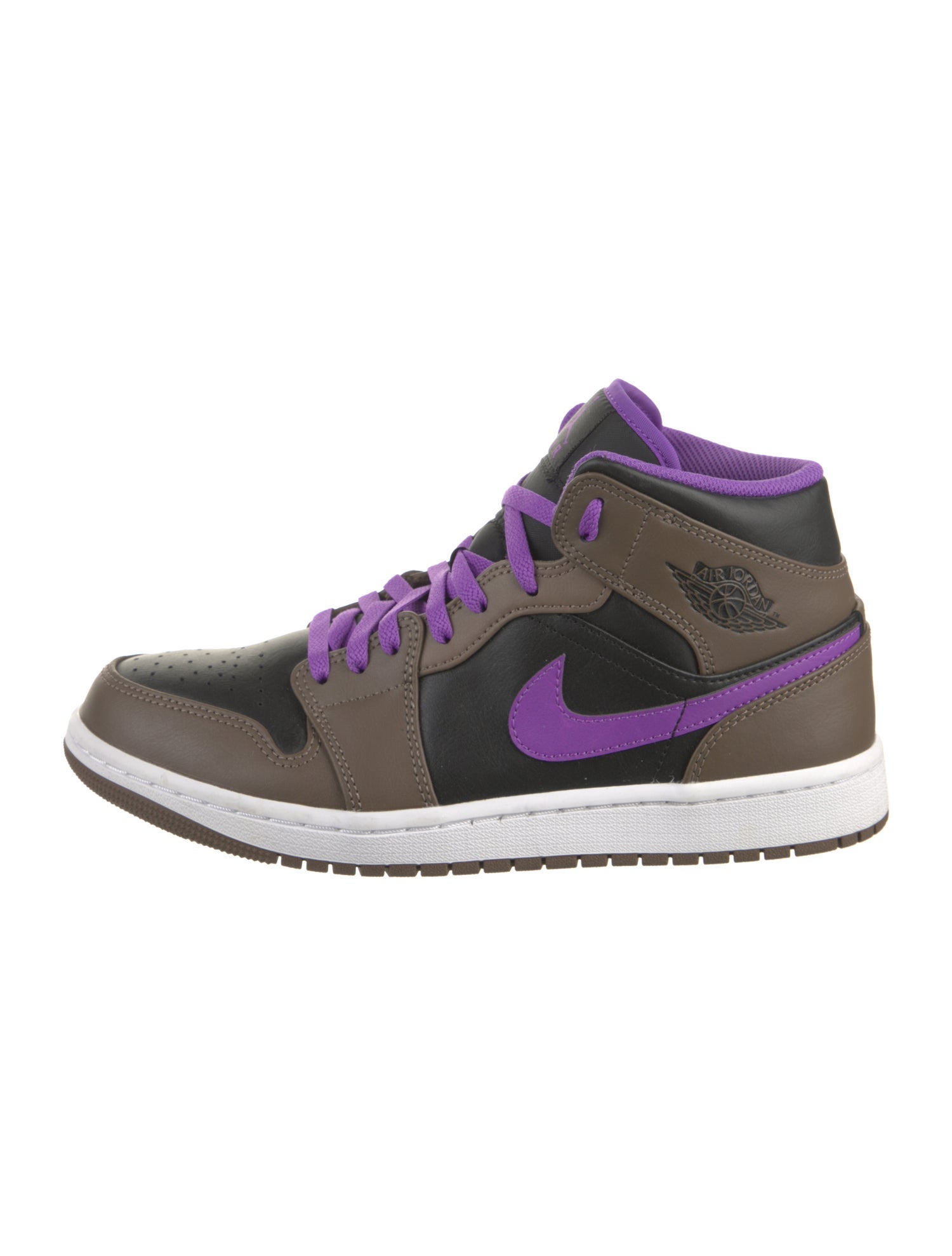 Jordan Leather Colorblock Pattern Athletic Sneakers