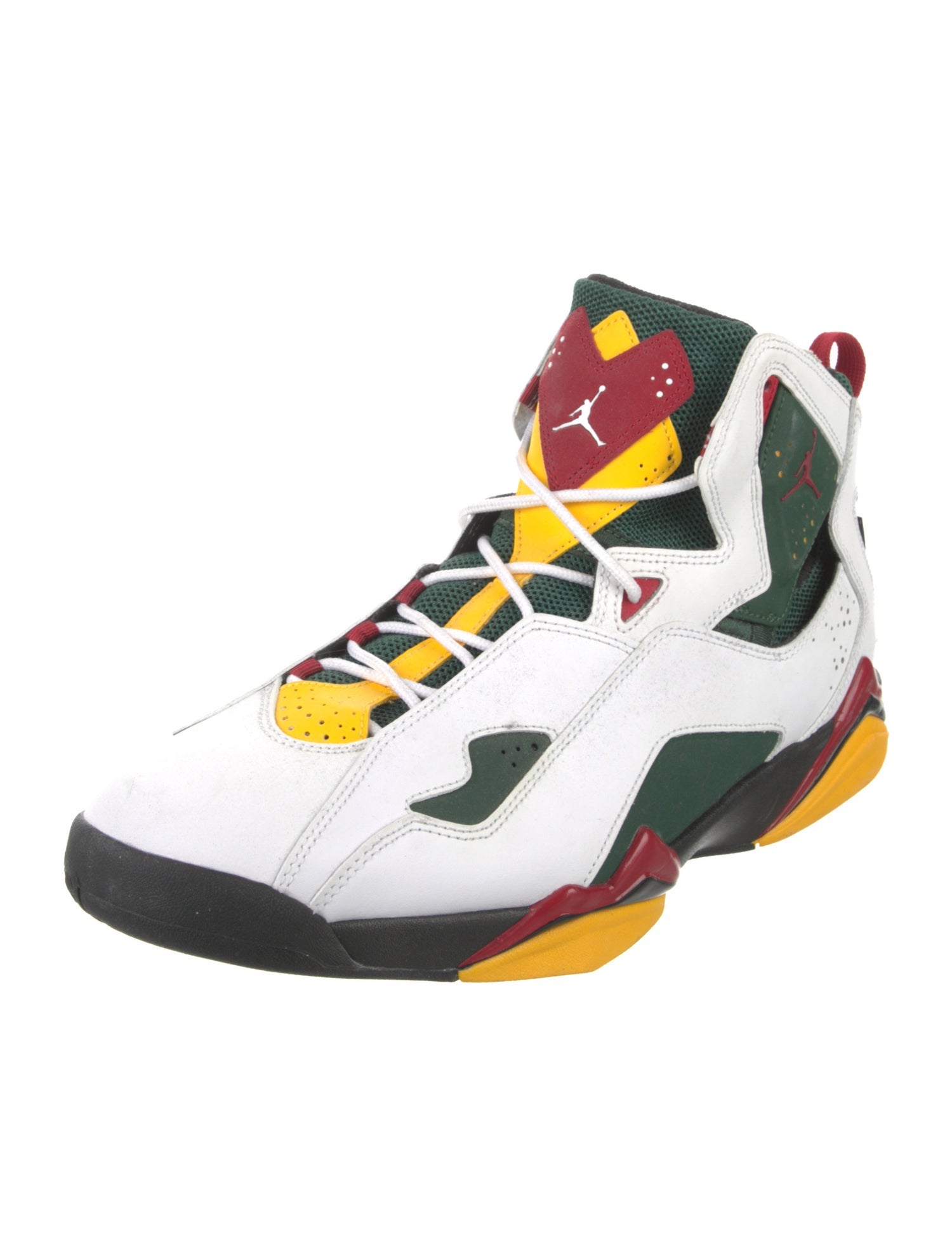 Jordan Leather Colorblock Pattern Sneakers