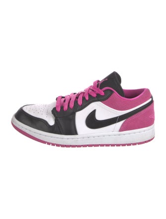 Jordan 1 Low Black Active Fuchsia Sneakers