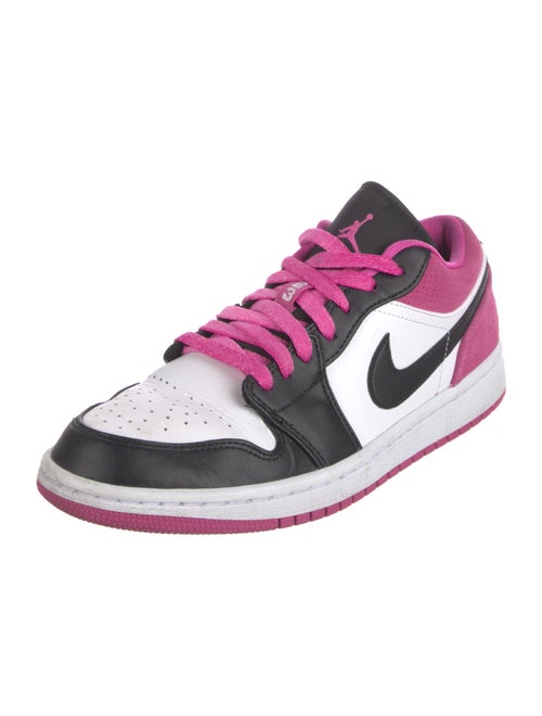 Jordan 1 Low Black Active Fuchsia Sneakers