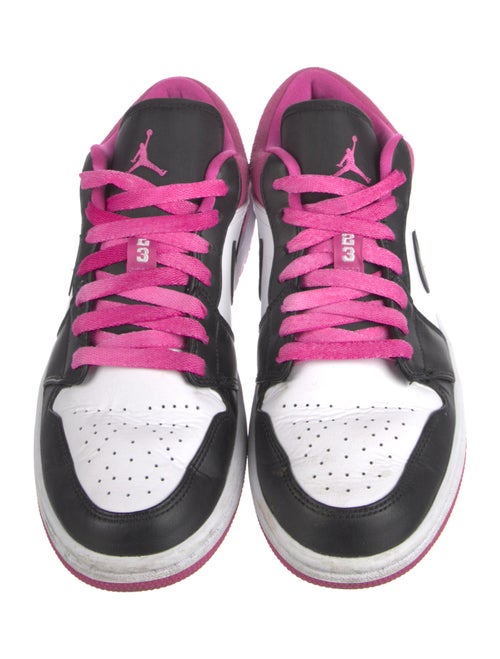 Jordan 1 Low Black Active Fuchsia Sneakers
