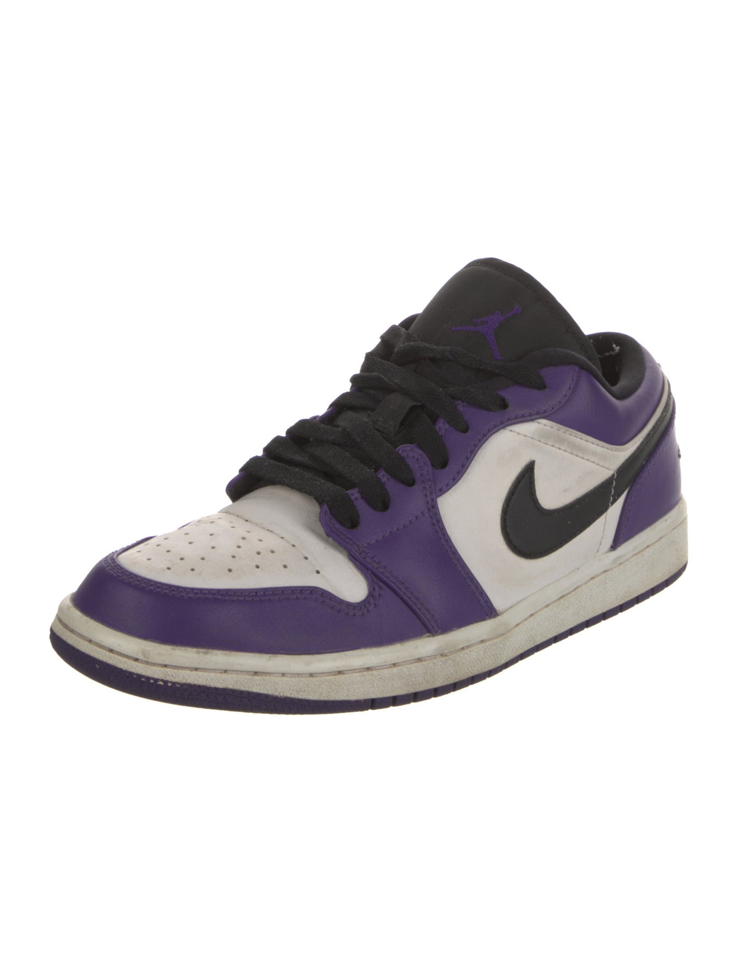 Jordan Leather Colorblock Pattern Athletic Sneakers