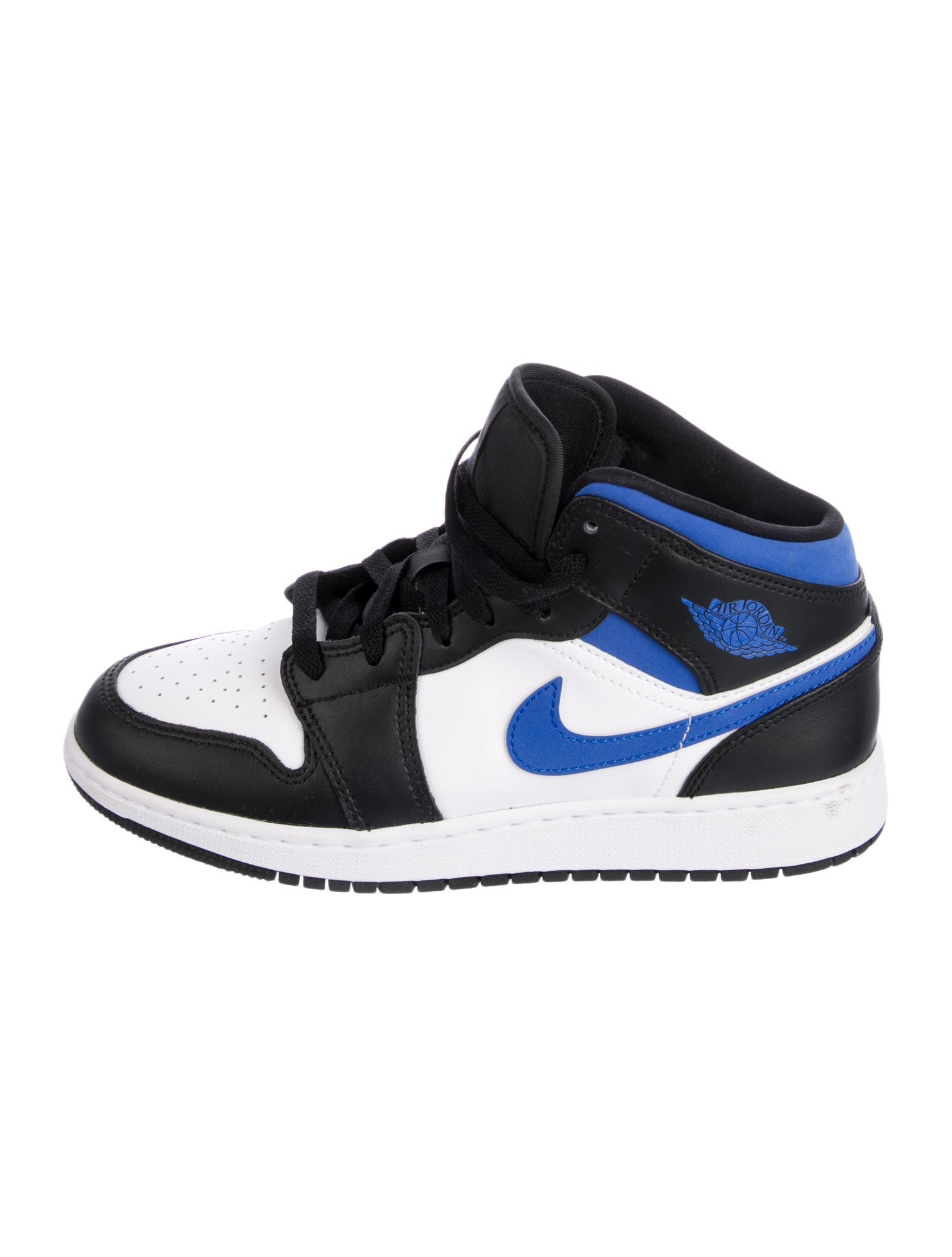 Jordan 1 Mid White Black Racer Blue (GS)
