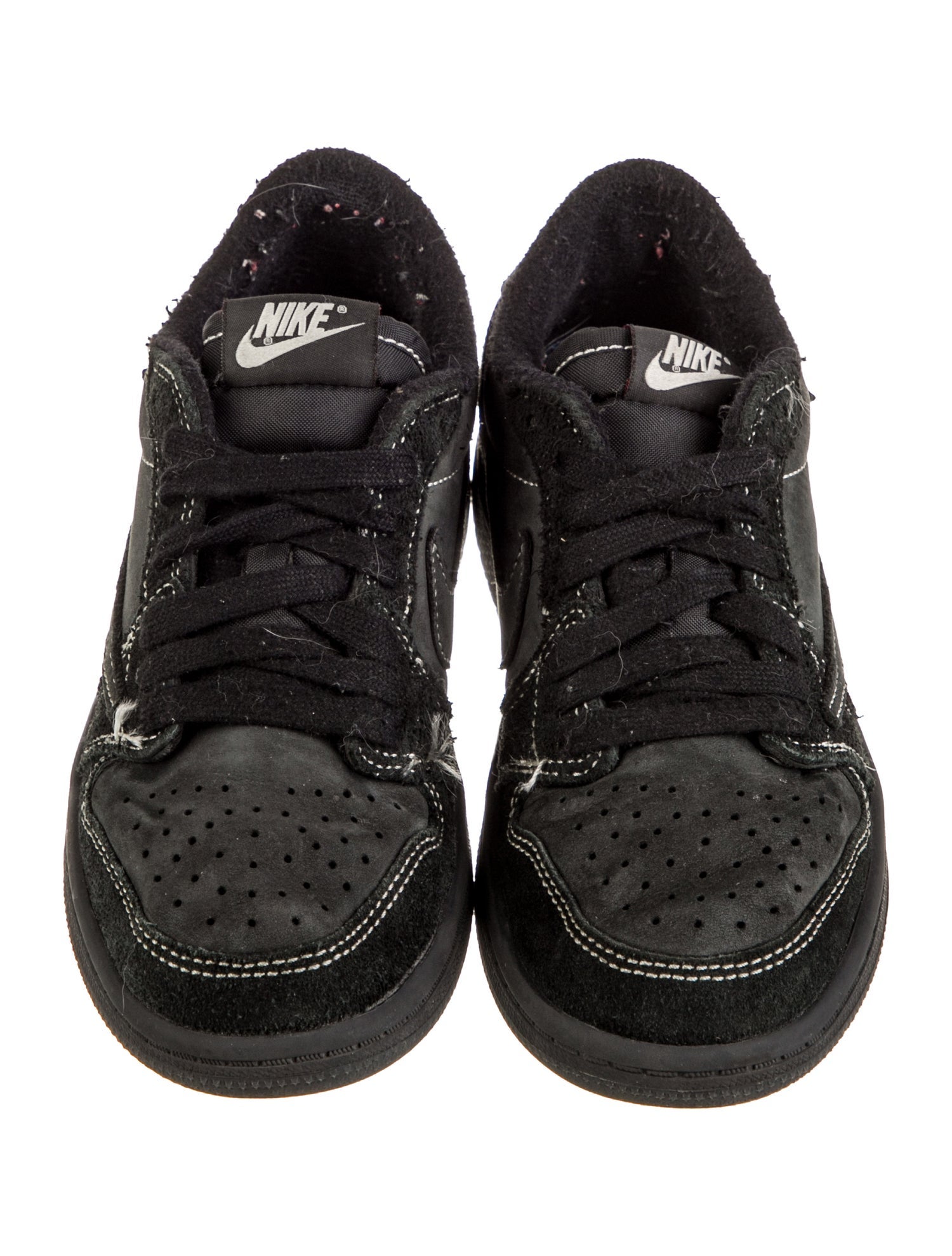 Jordan x Travis Scott Boys' 1 Retro Low OG SP Travis Scott Black Phantom (PS) Sneakers