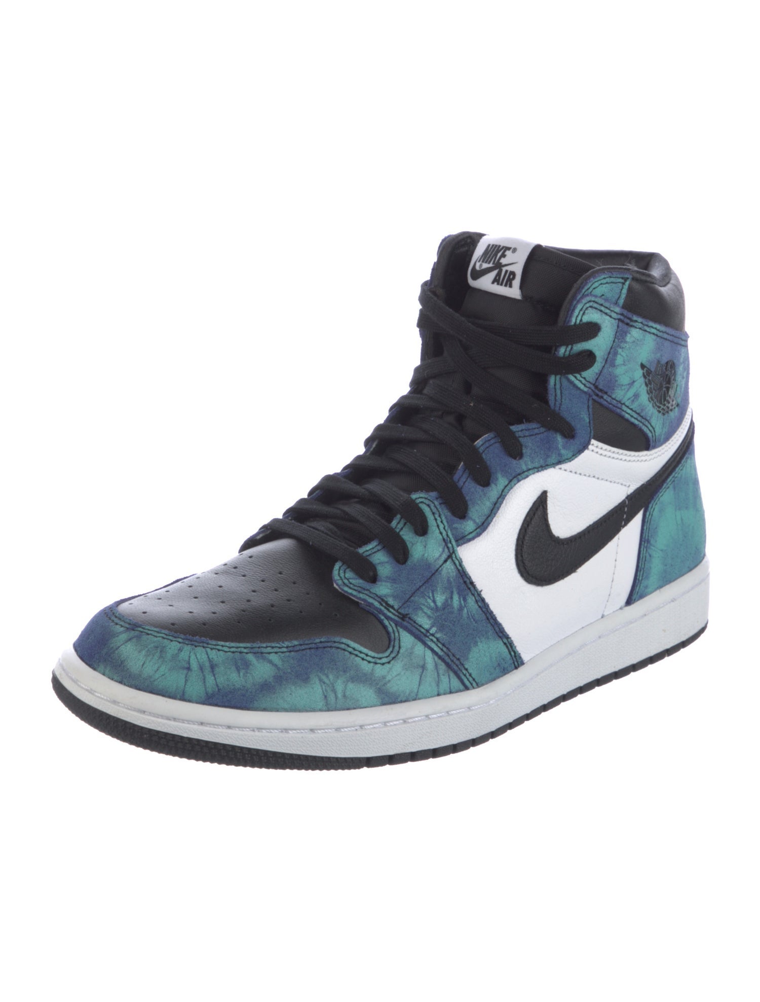 Jordan Leather Colorblock Pattern Sneakers