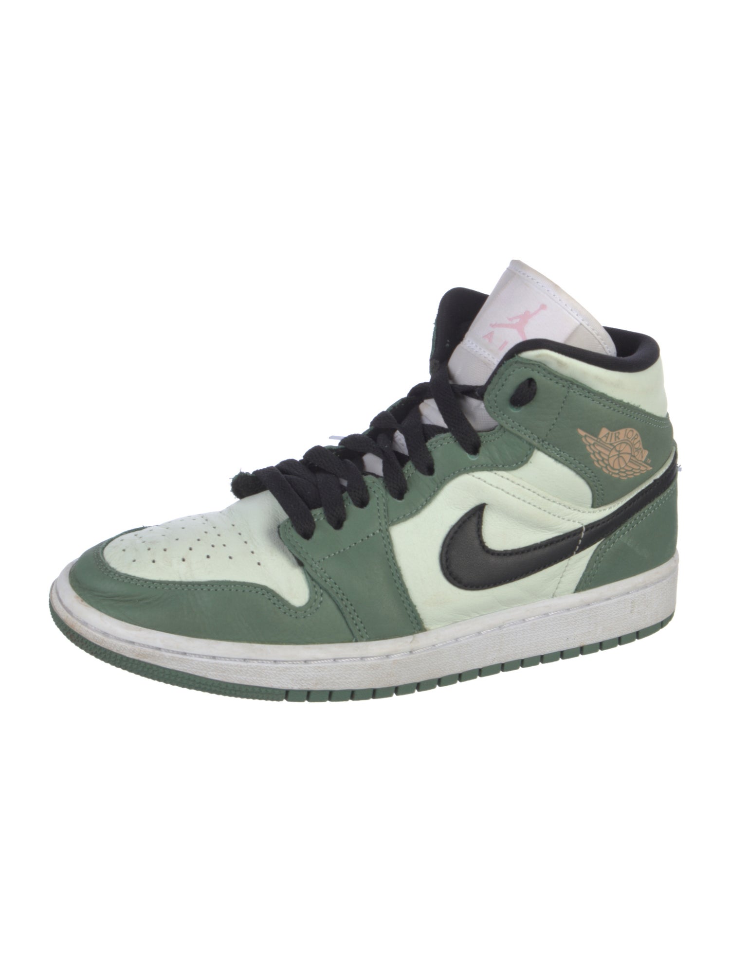 Jordan Leather Colorblock Pattern Sneakers