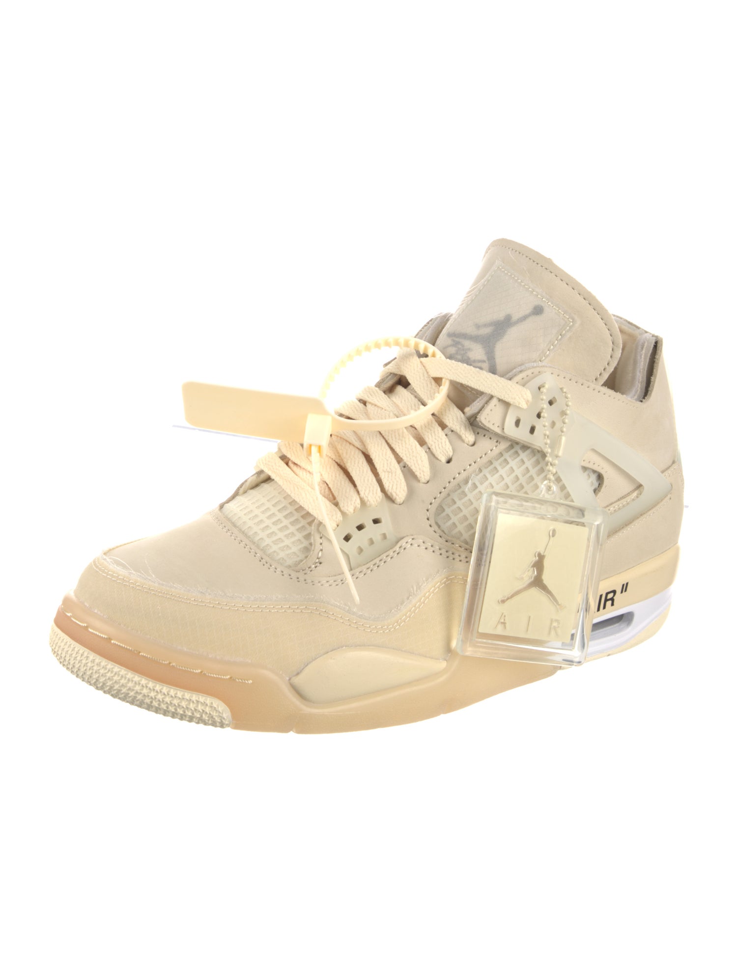Off-White x Jordan 4 Retro Off-White Sail Athletic Sneakers
