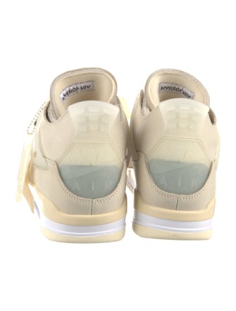 Off-White x Jordan 4 Retro Off-White Sail Athletic Sneakers