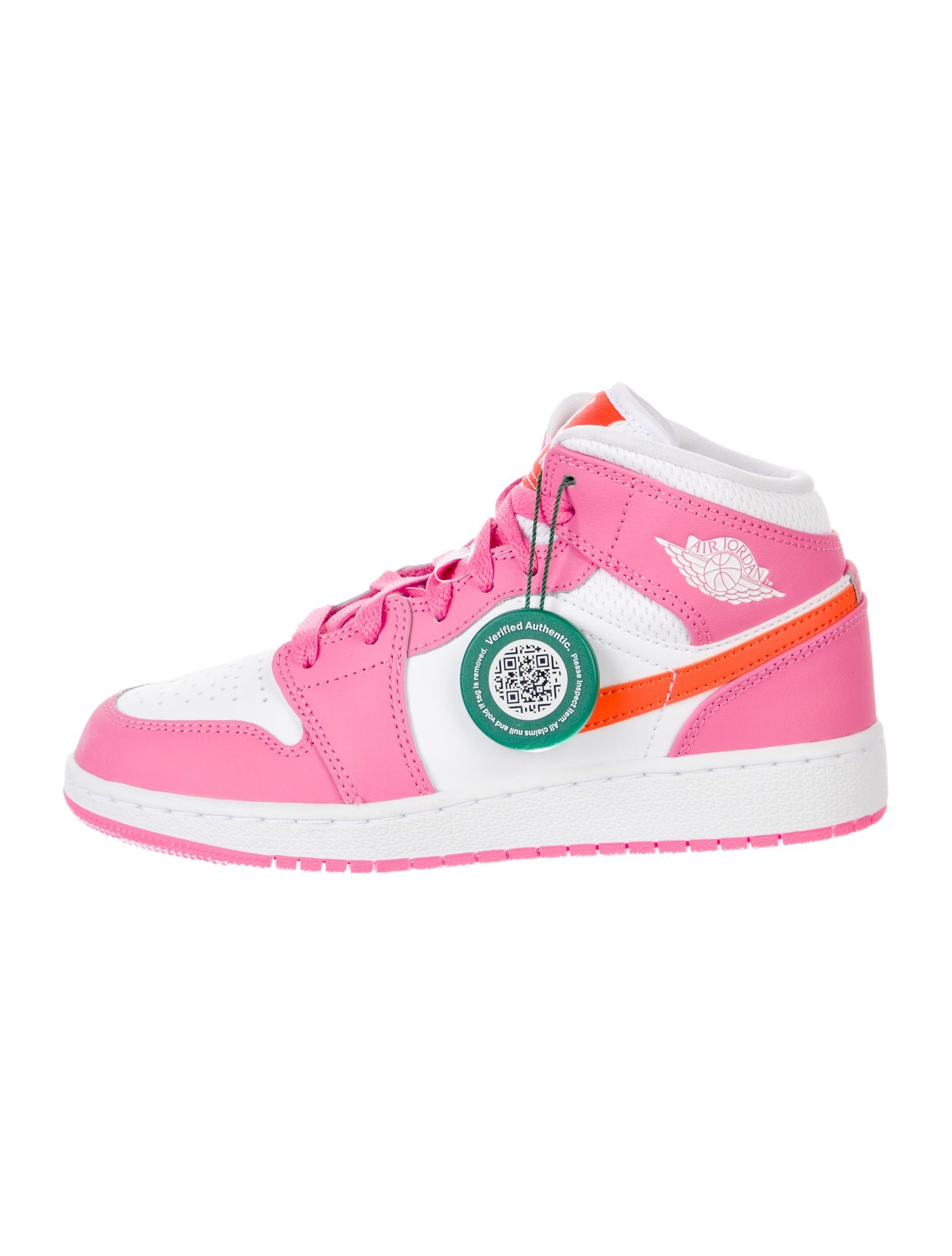 Jordan Kids' 1 Mid 'Pinksicle Safety Orange' (GS) Sneakers