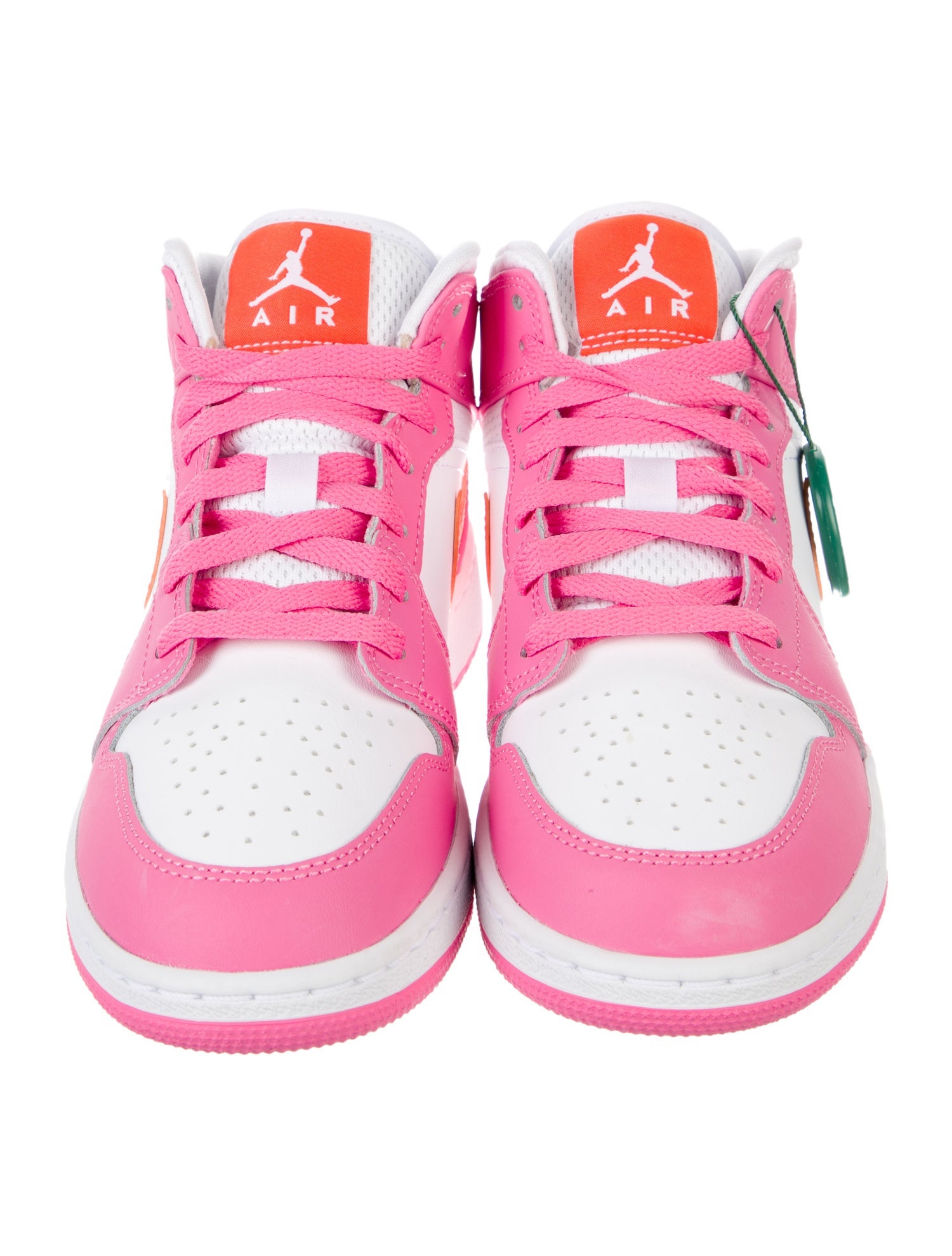 Jordan Kids' 1 Mid 'Pinksicle Safety Orange' (GS) Sneakers