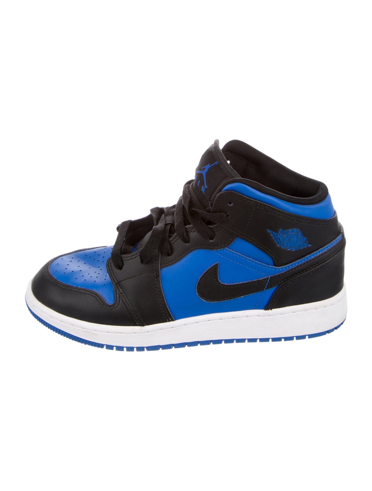 Jordan Kid's Boy's 1 Mid GS 'Black Royal Blue'