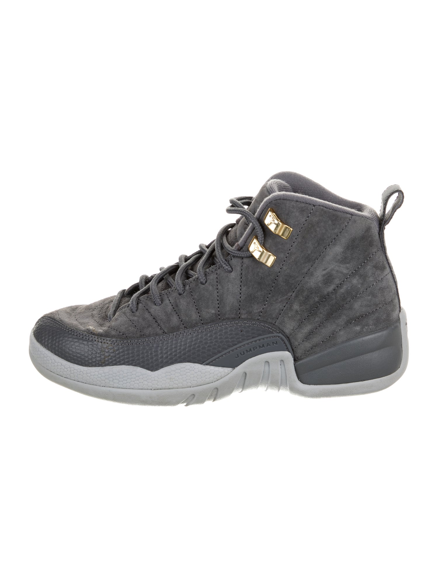 Jordan Kids' 12 Retro 'Dark Grey' (GS) Sneakers
