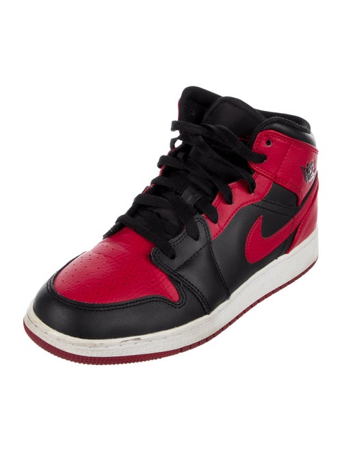 Jordan Boys' 1 Red And Black Sneakers