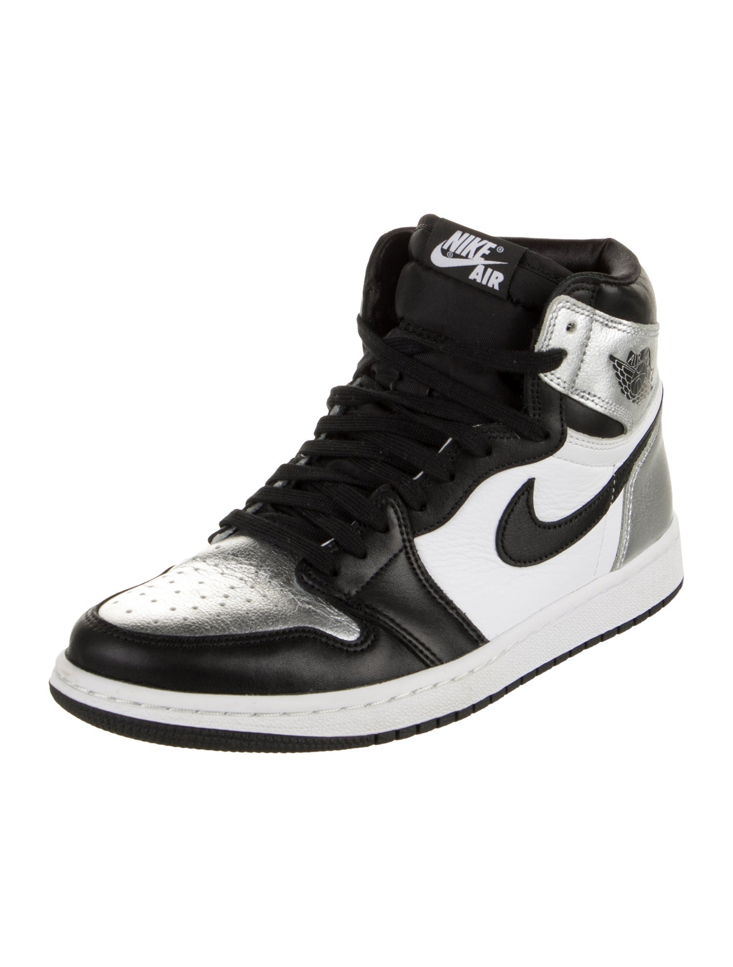 Jordan Jordan 1 Retro High 'Silver Toe' Athletic Sneakers