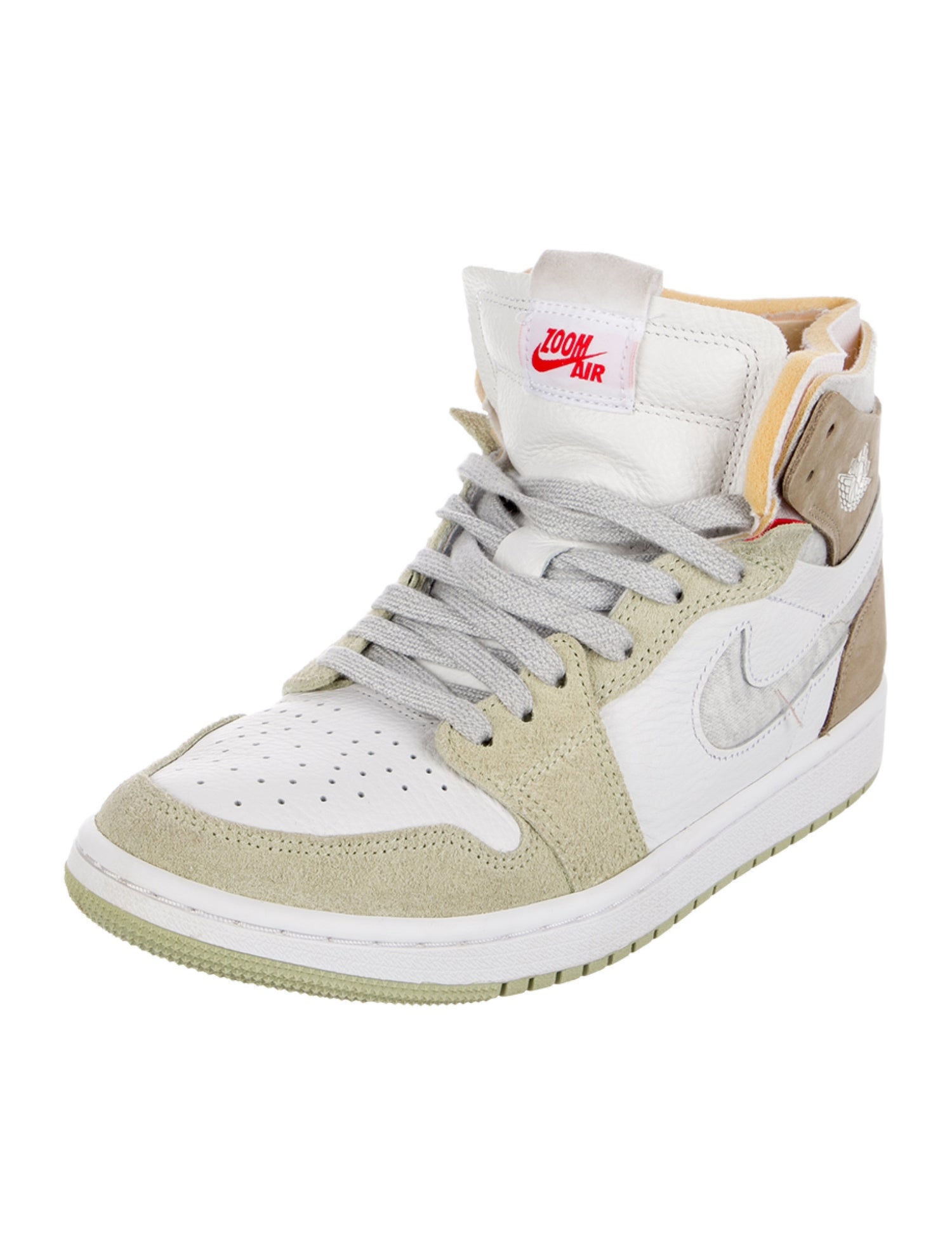 Jordan Leather Colorblock Pattern Athletic Sneakers