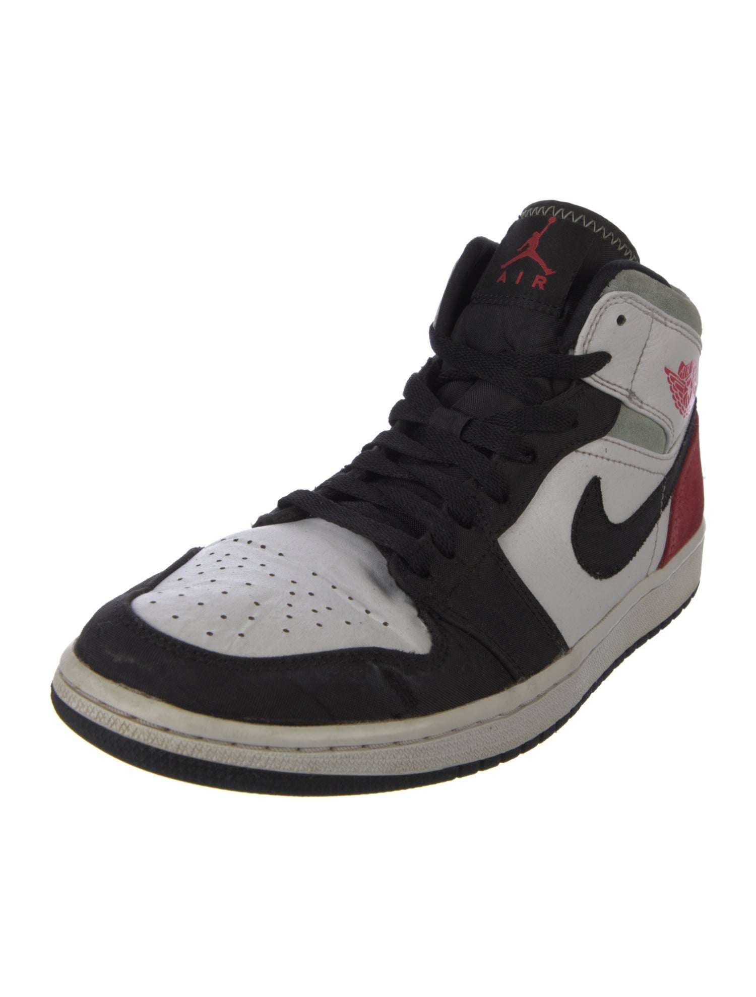 Jordan Leather Colorblock Pattern Sneakers