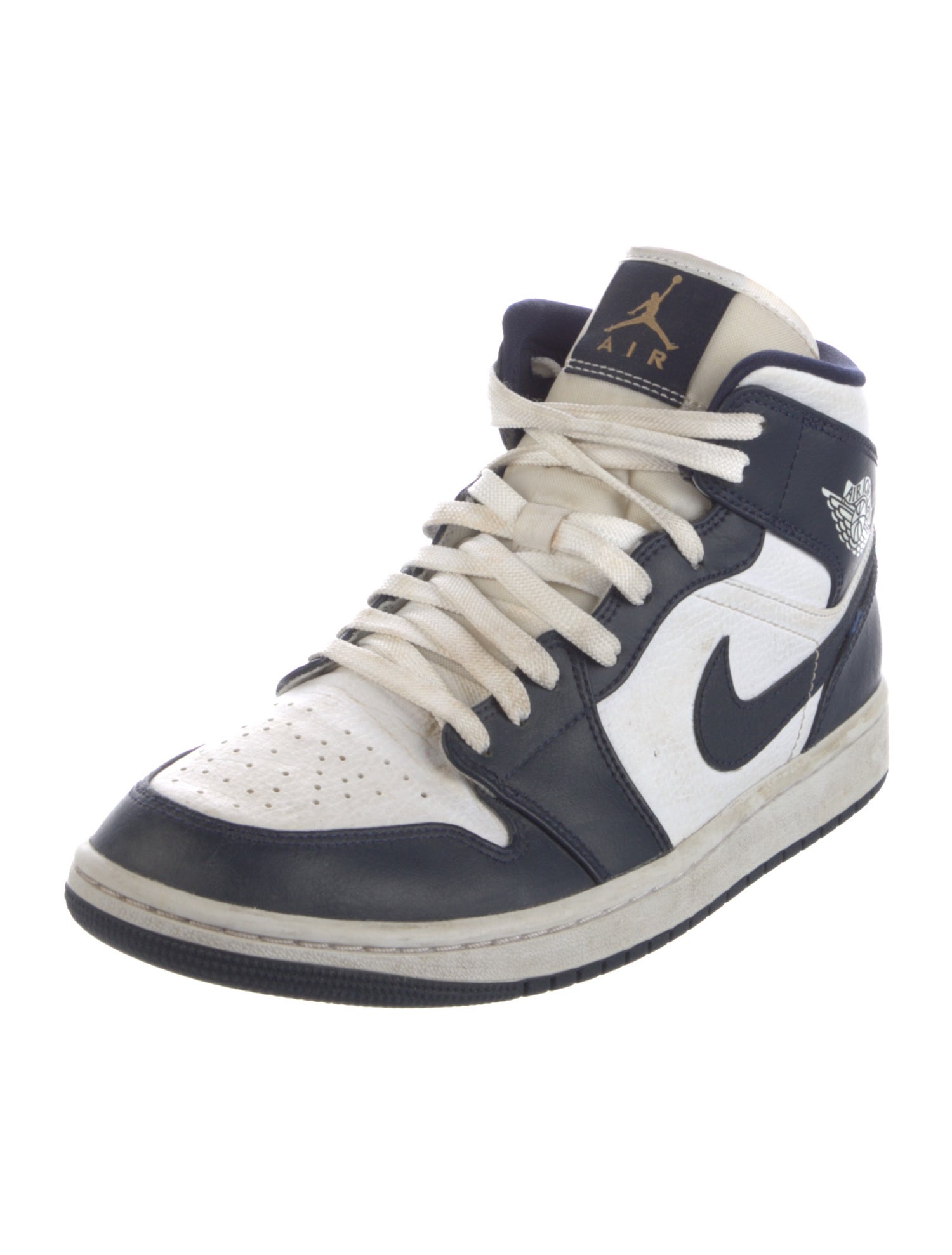 Jordan Leather Colorblock Pattern Sneakers