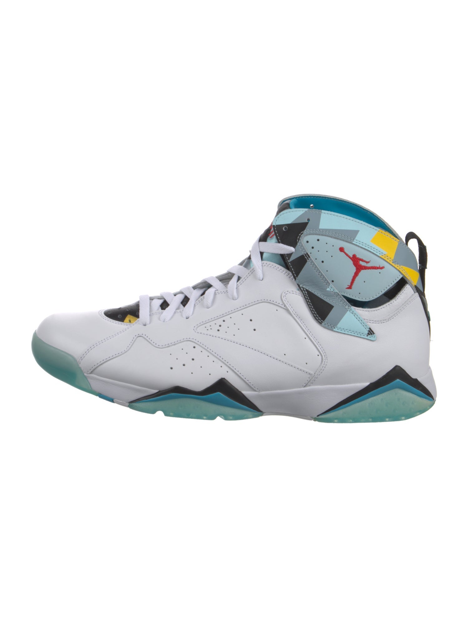 Jordan Leather Colorblock Pattern Sneakers