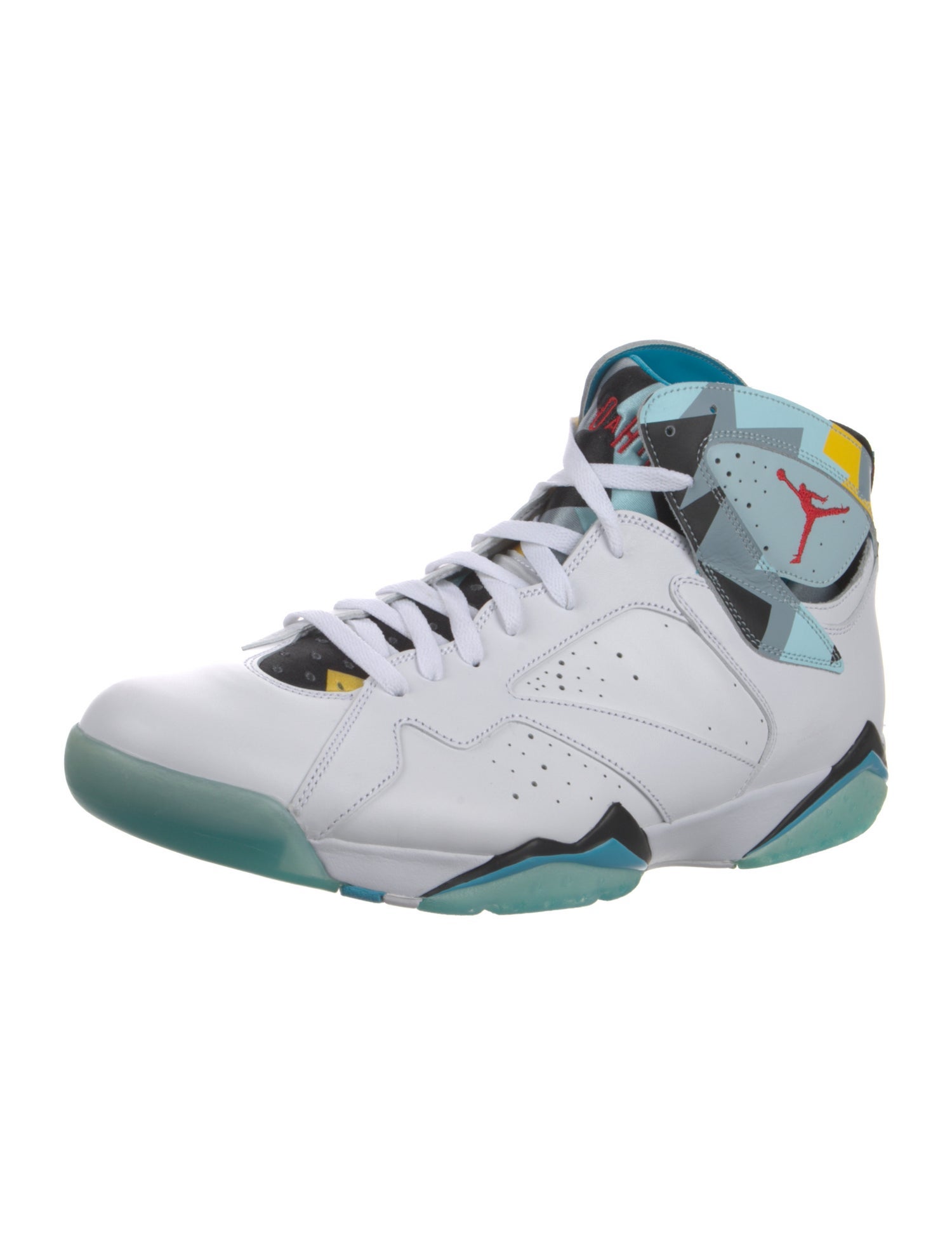 Jordan Leather Colorblock Pattern Sneakers