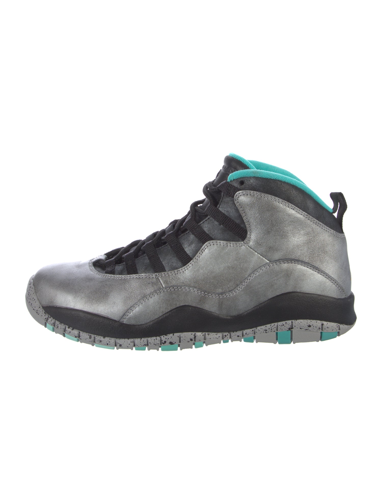 Jordan Leather Colorblock Pattern Sneakers