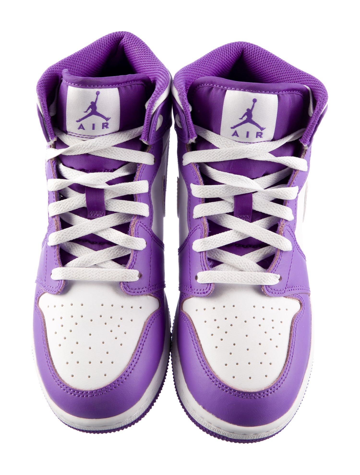 Jordan Boys' 1 Mid Purple Venom (GS) Sneakers