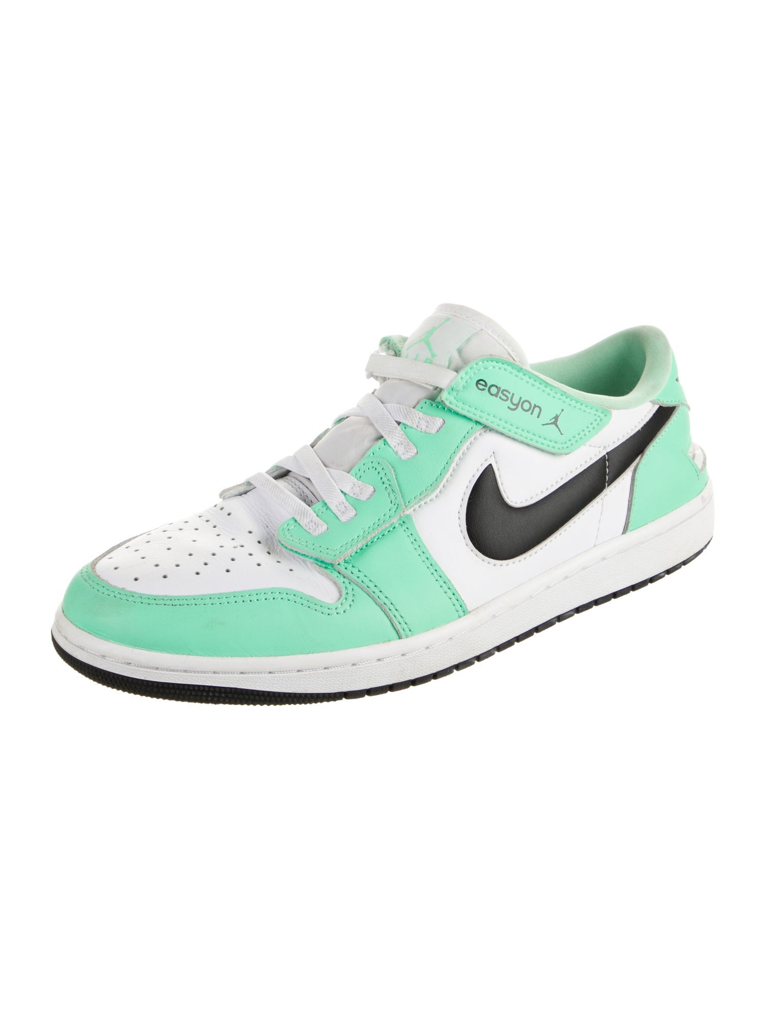 Jordan Leather Colorblock Pattern Athletic Sneakers