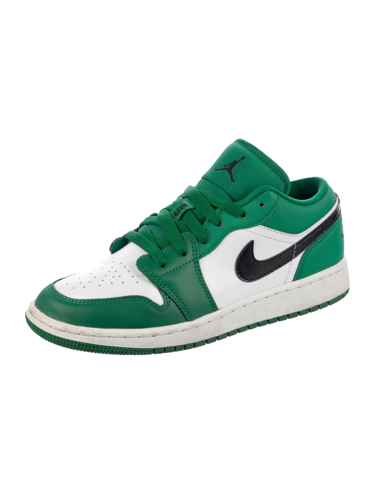 Jordan Leather Colorblock Pattern Sneakers