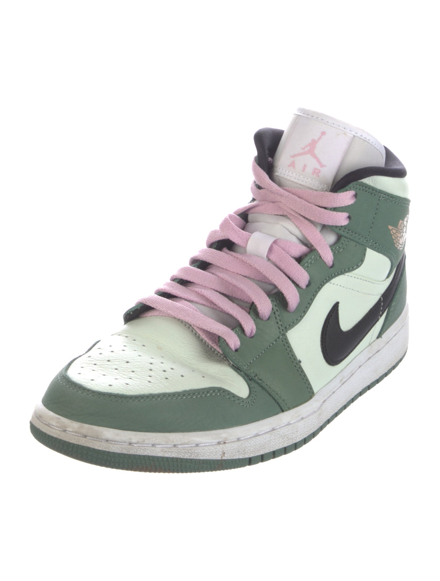 Jordan Leather Colorblock Pattern Sneakers