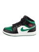 Jordan Boys' 1 Mid Green Toe (GS) Sneakers