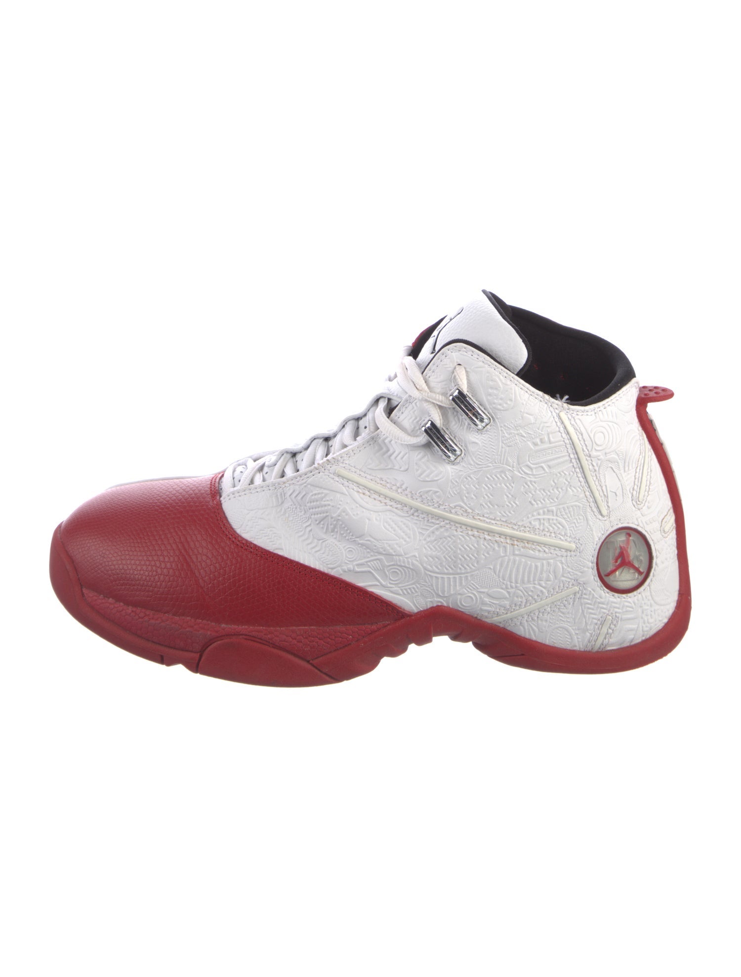 Jordan Leather Colorblock Pattern Sneakers