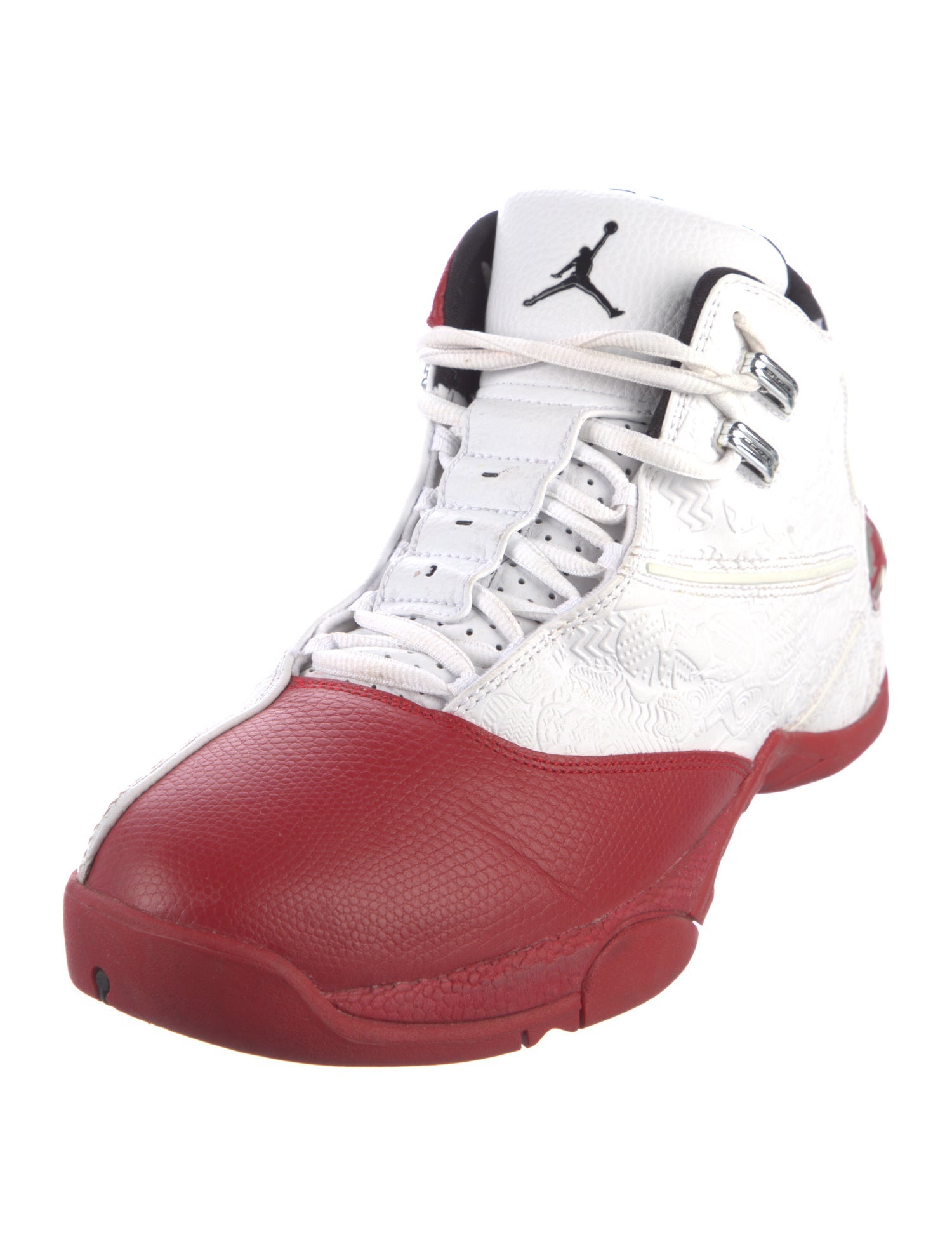 Jordan Leather Colorblock Pattern Sneakers