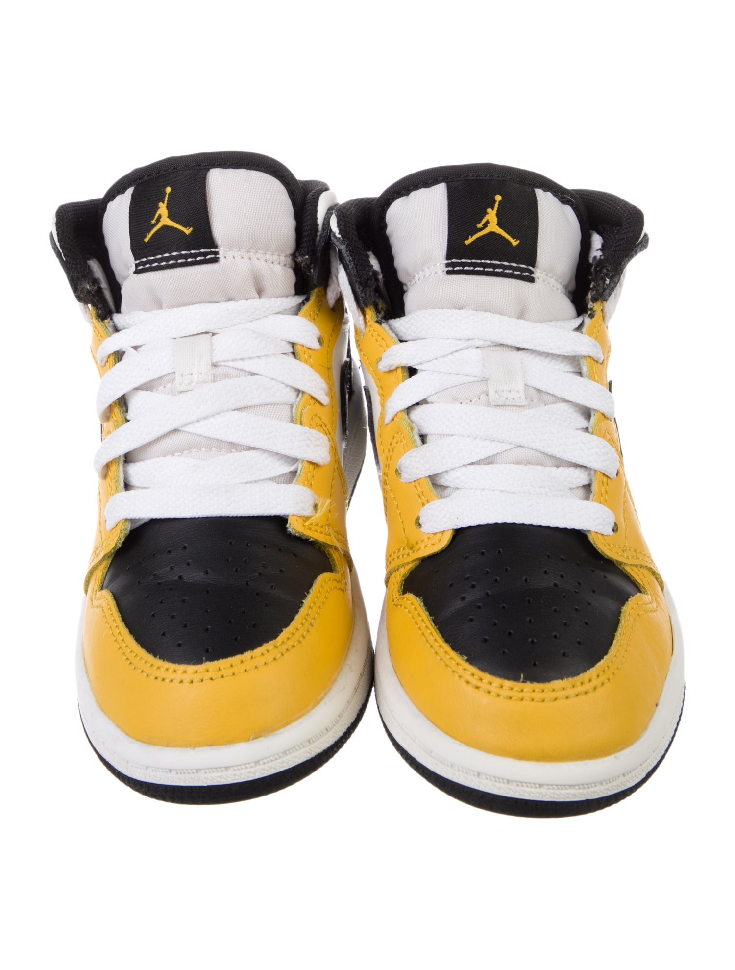 Jordan Kids' 1 Mid 'Yellow Ochre' (PS) Sneakers