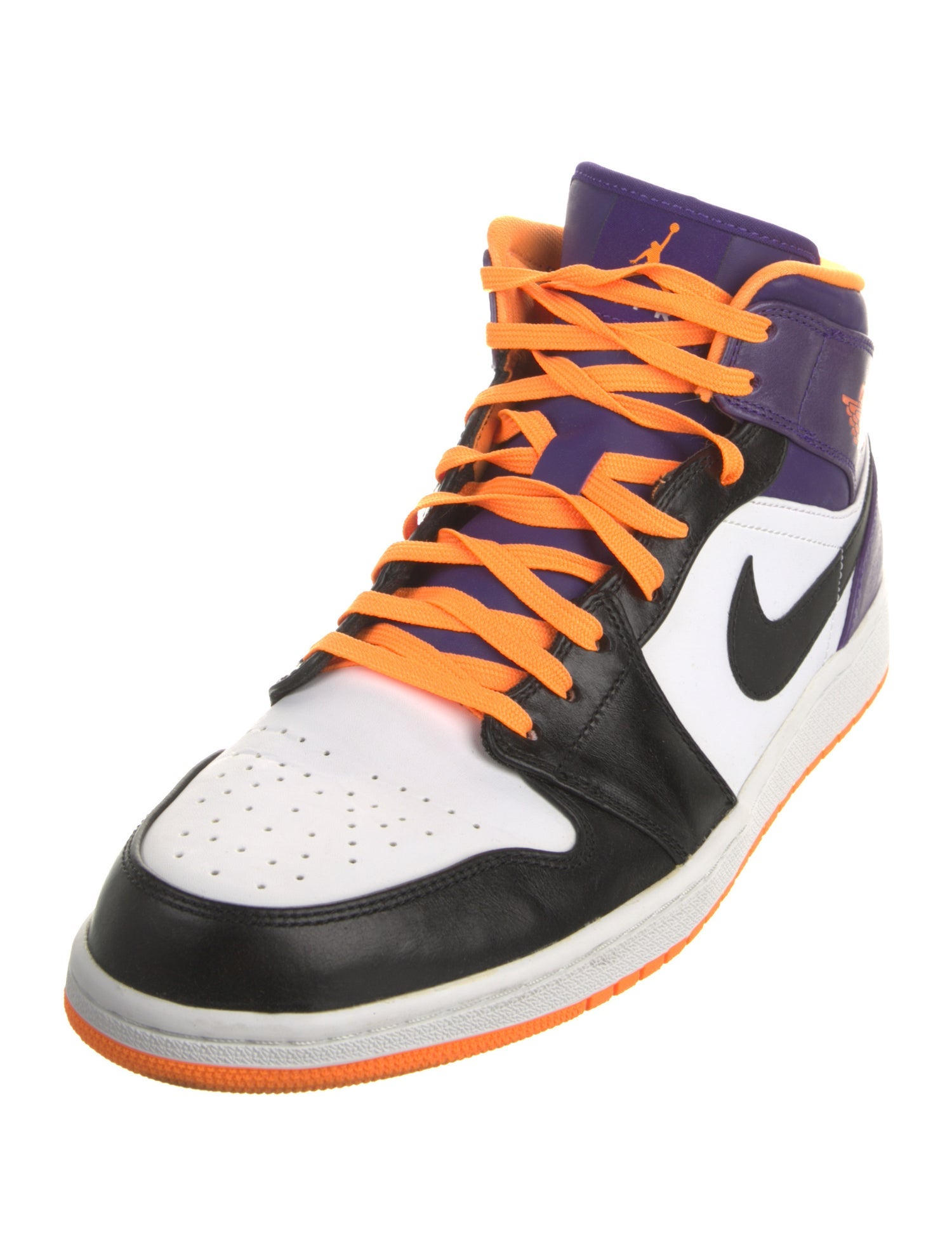 Jordan Leather Colorblock Pattern Sneakers