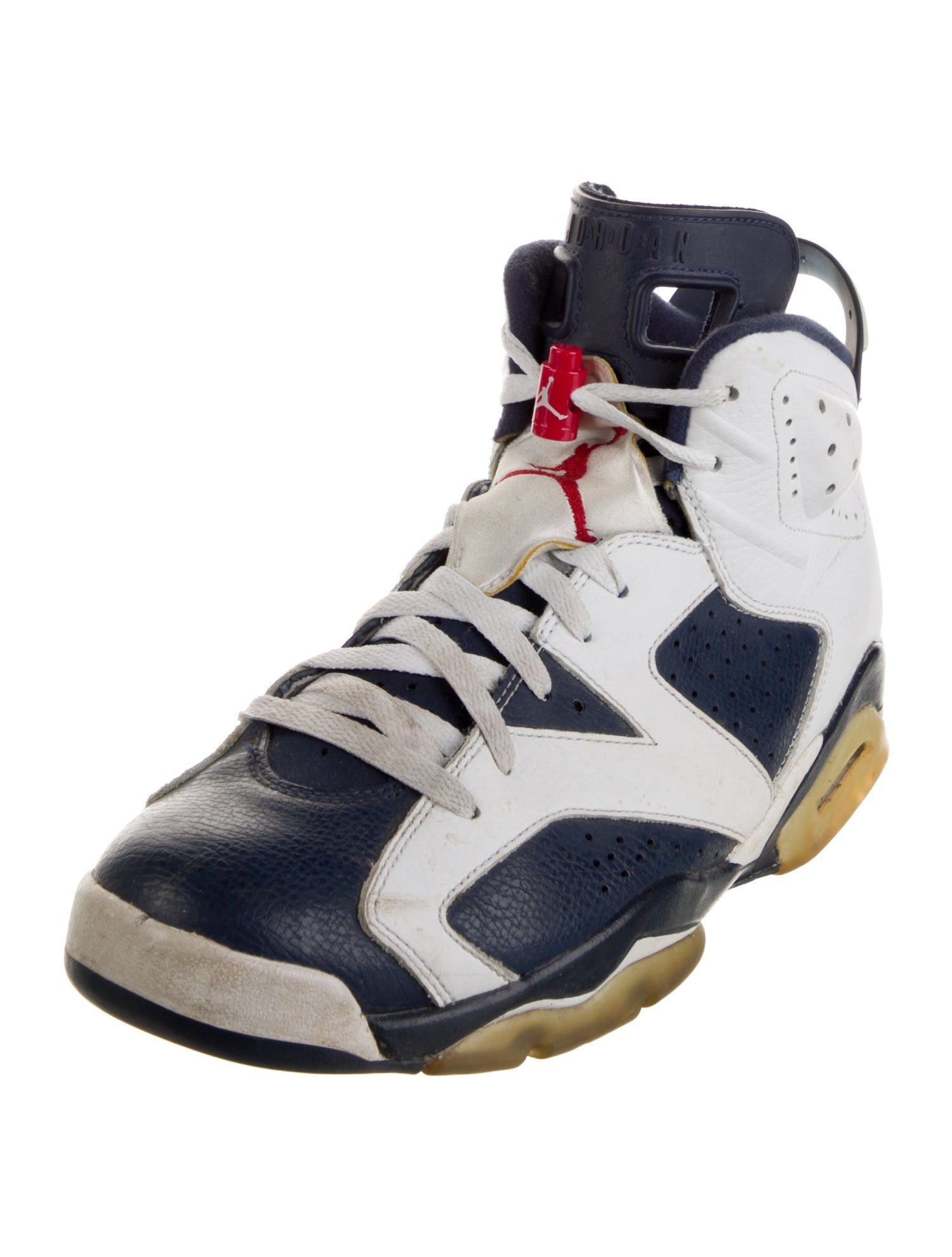 Jordan Leather Colorblock Pattern Sneakers