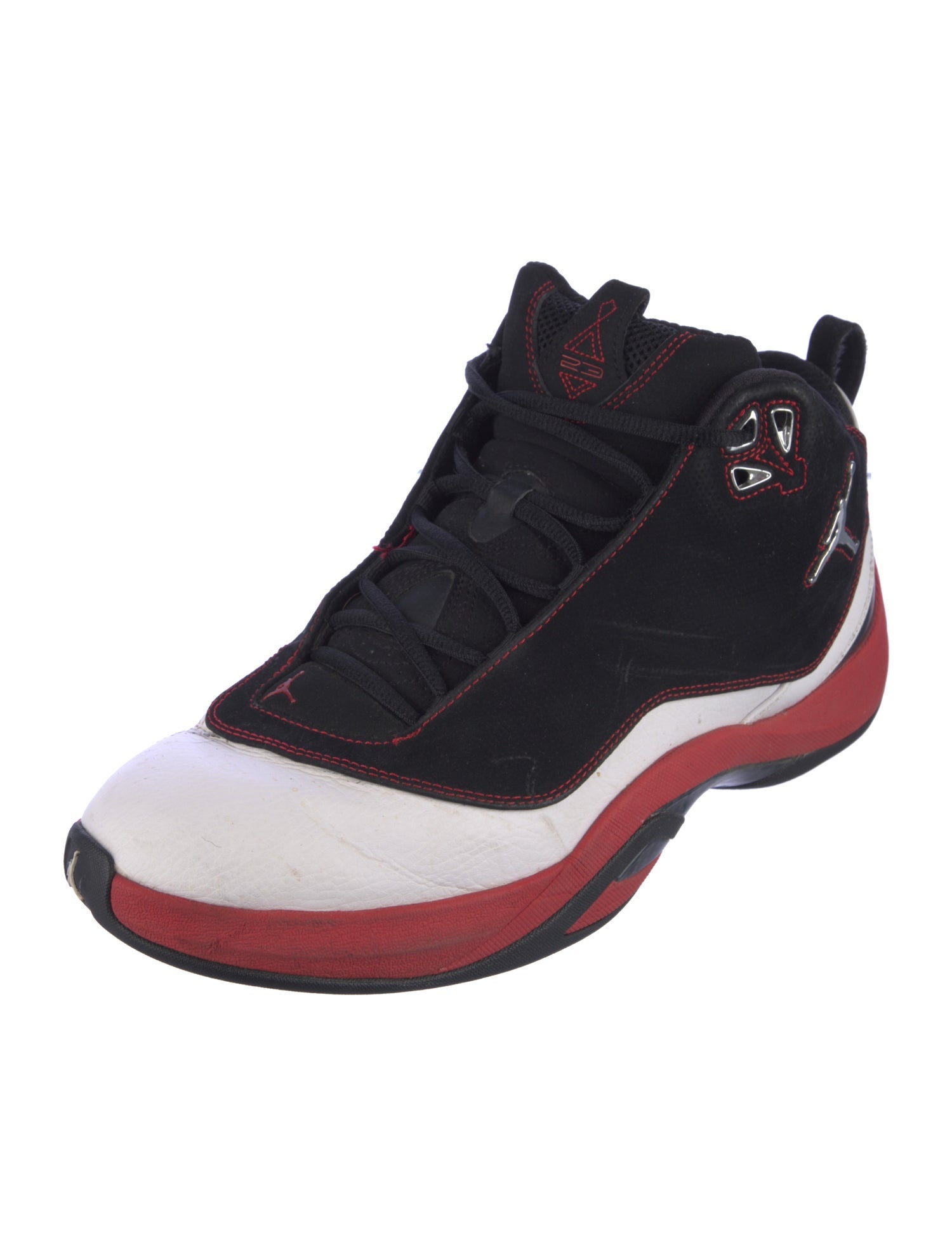 Jordan Leather Colorblock Pattern Sneakers