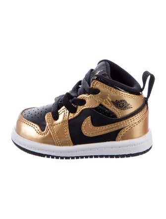 Jordan toddler boys; black and gold sneakers