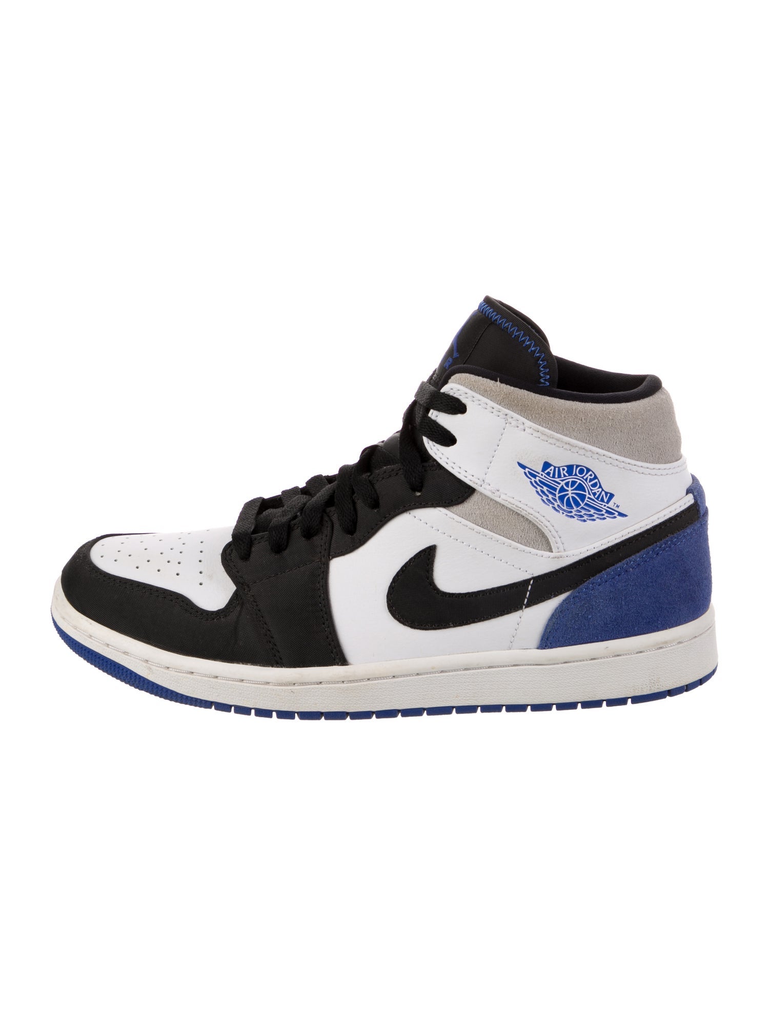 Jordan Leather Colorblock Pattern Sneakers