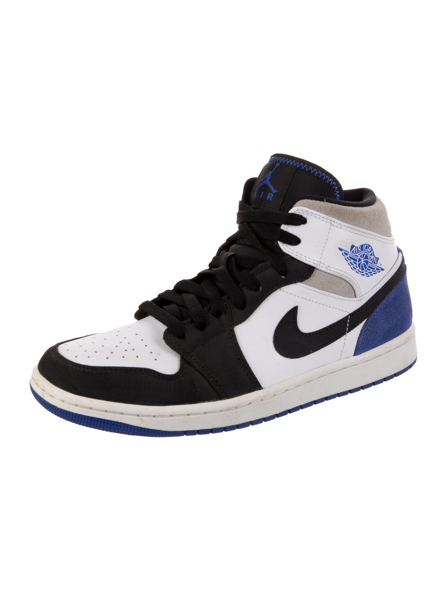 Jordan Leather Colorblock Pattern Sneakers