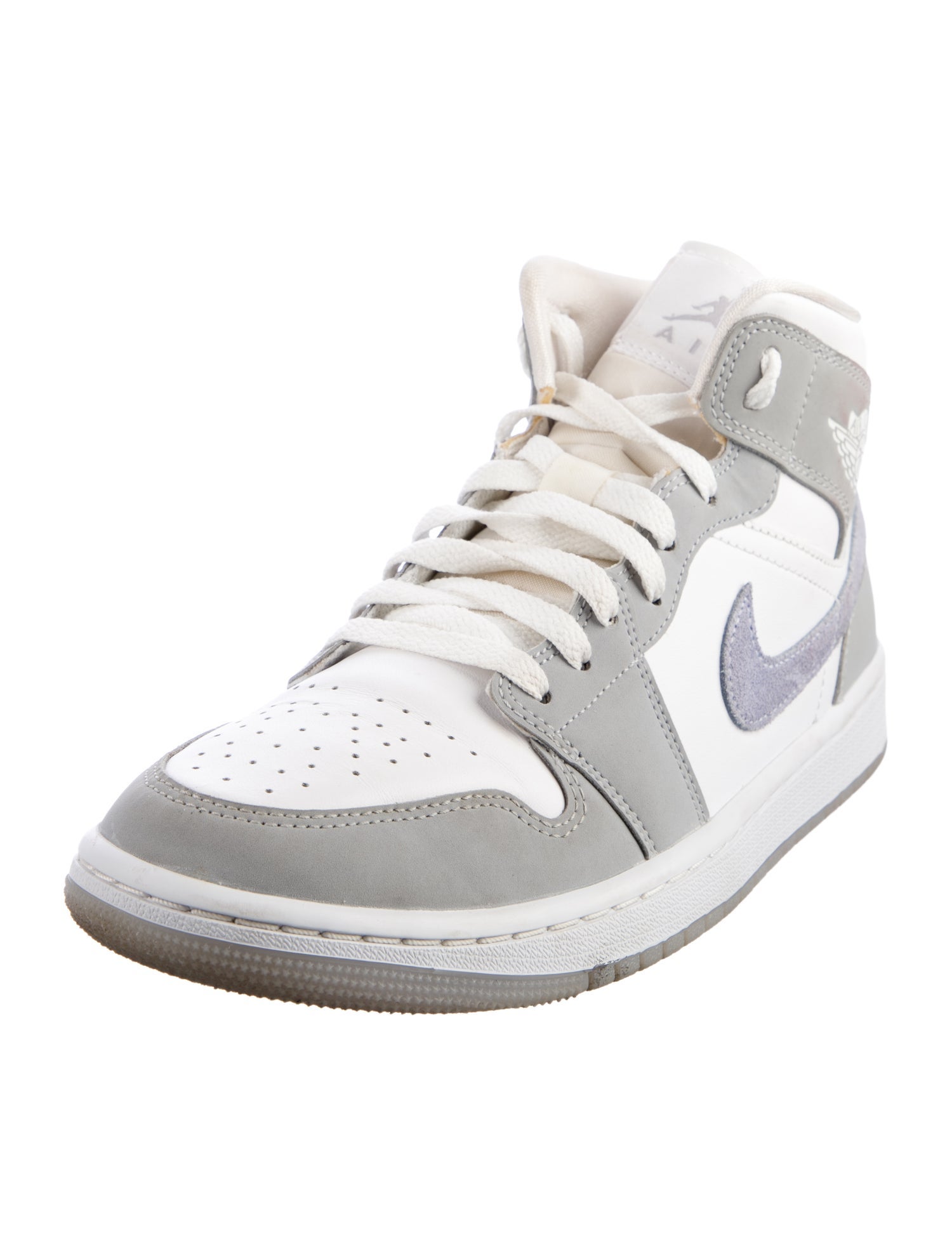 Jordan Leather Colorblock Pattern Athletic Sneakers