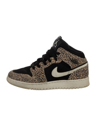 Jordan 1 SE GS 'Leopard' Mid Sneaker