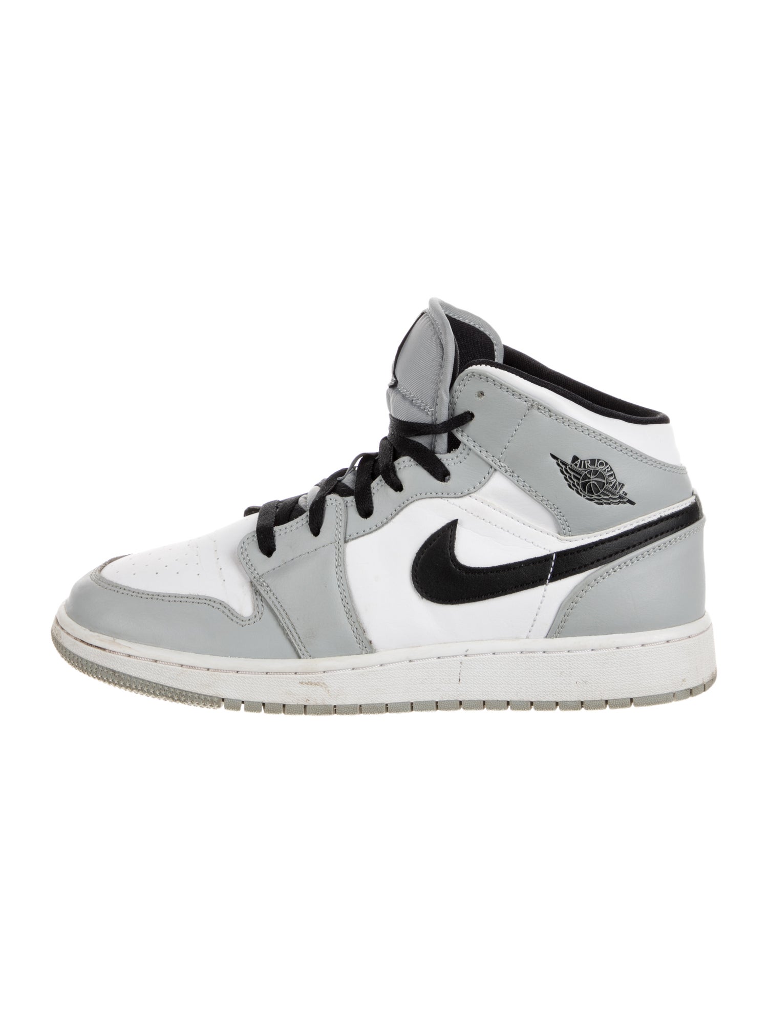 Jordan Kids' 1 Mid 'Light Smoke Grey' (GS) Sneakers
