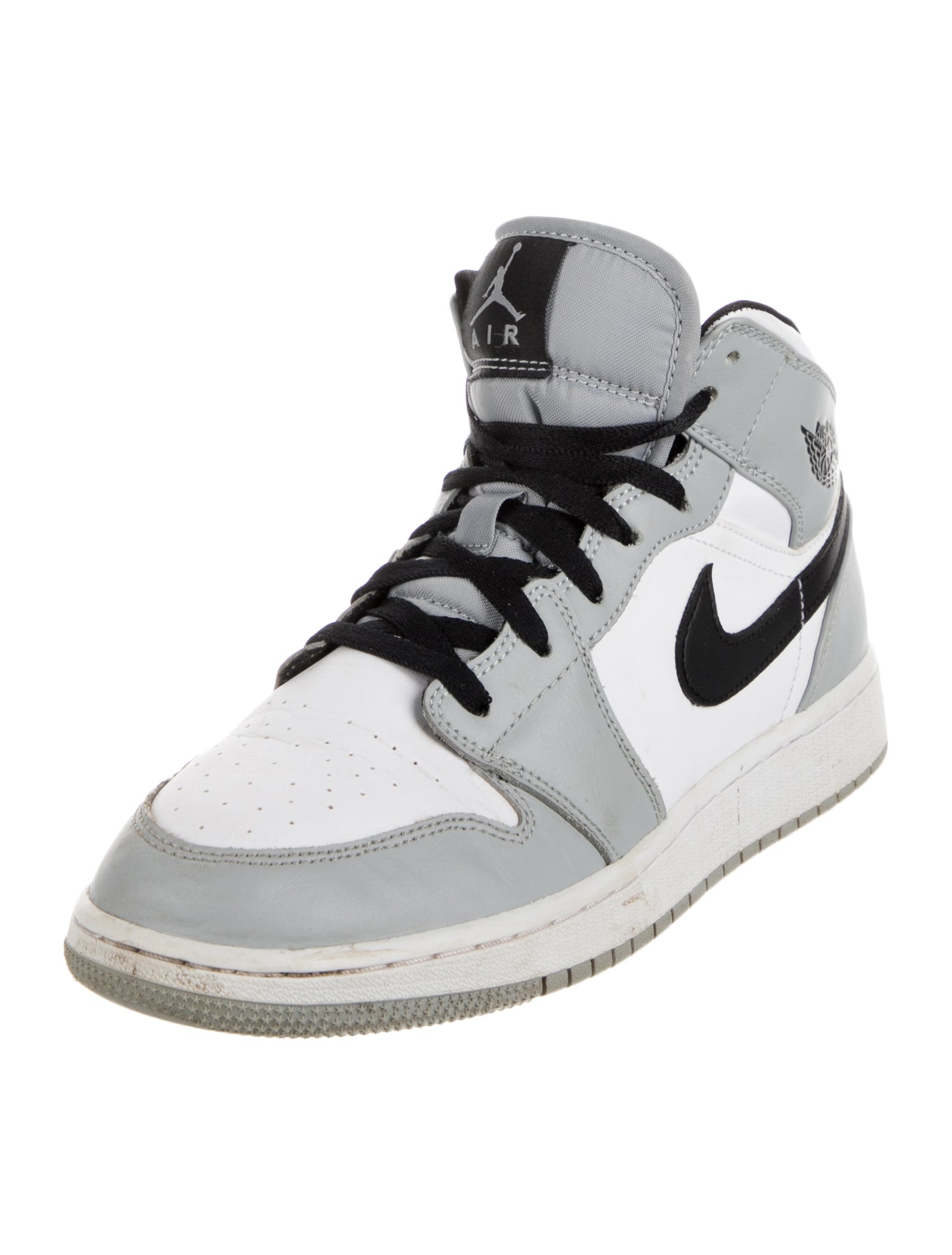 Jordan Kids' 1 Mid 'Light Smoke Grey' (GS) Sneakers
